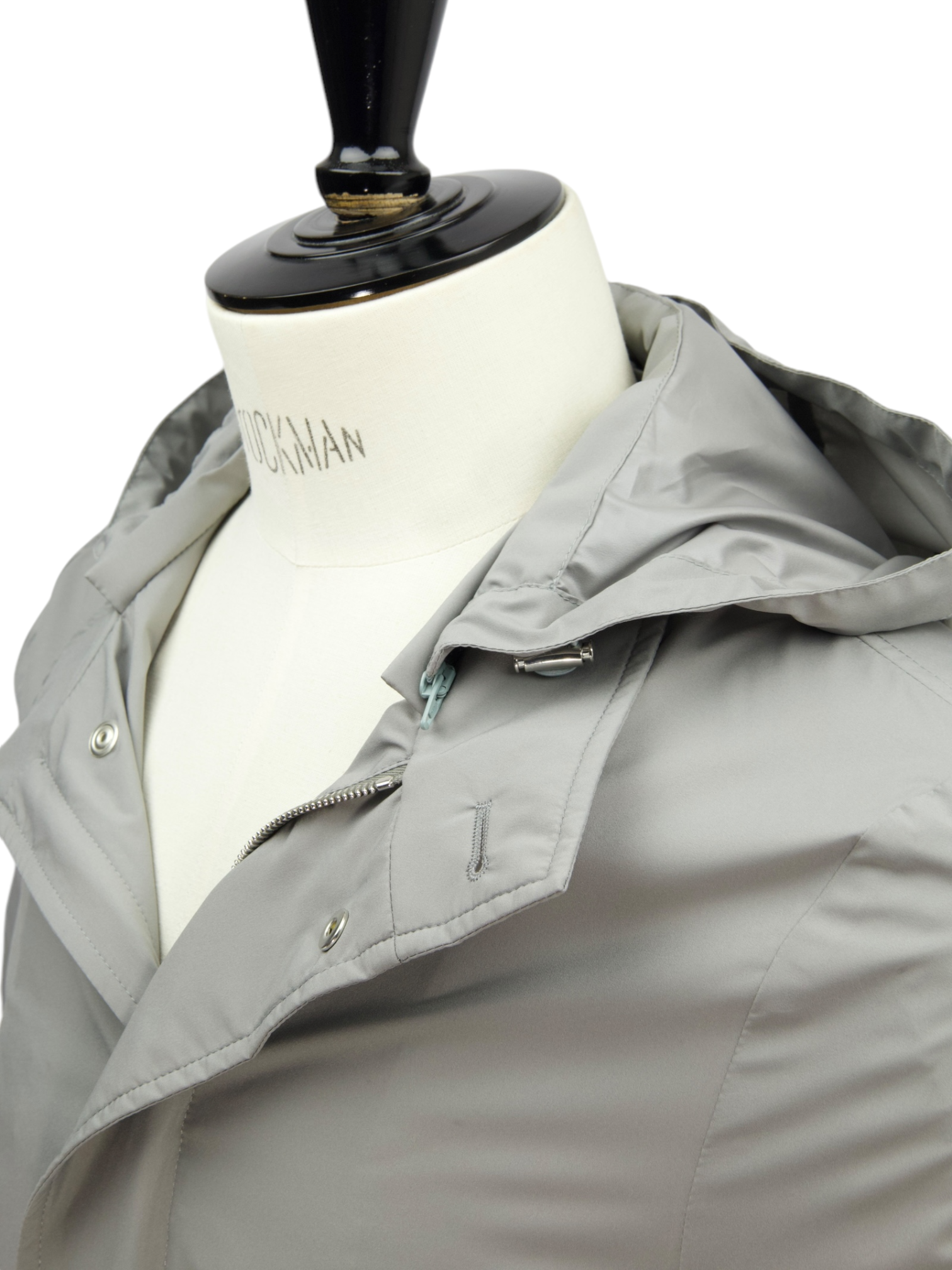 Doriani Cashmere Stone Grey Polyester Windbreaker Coat