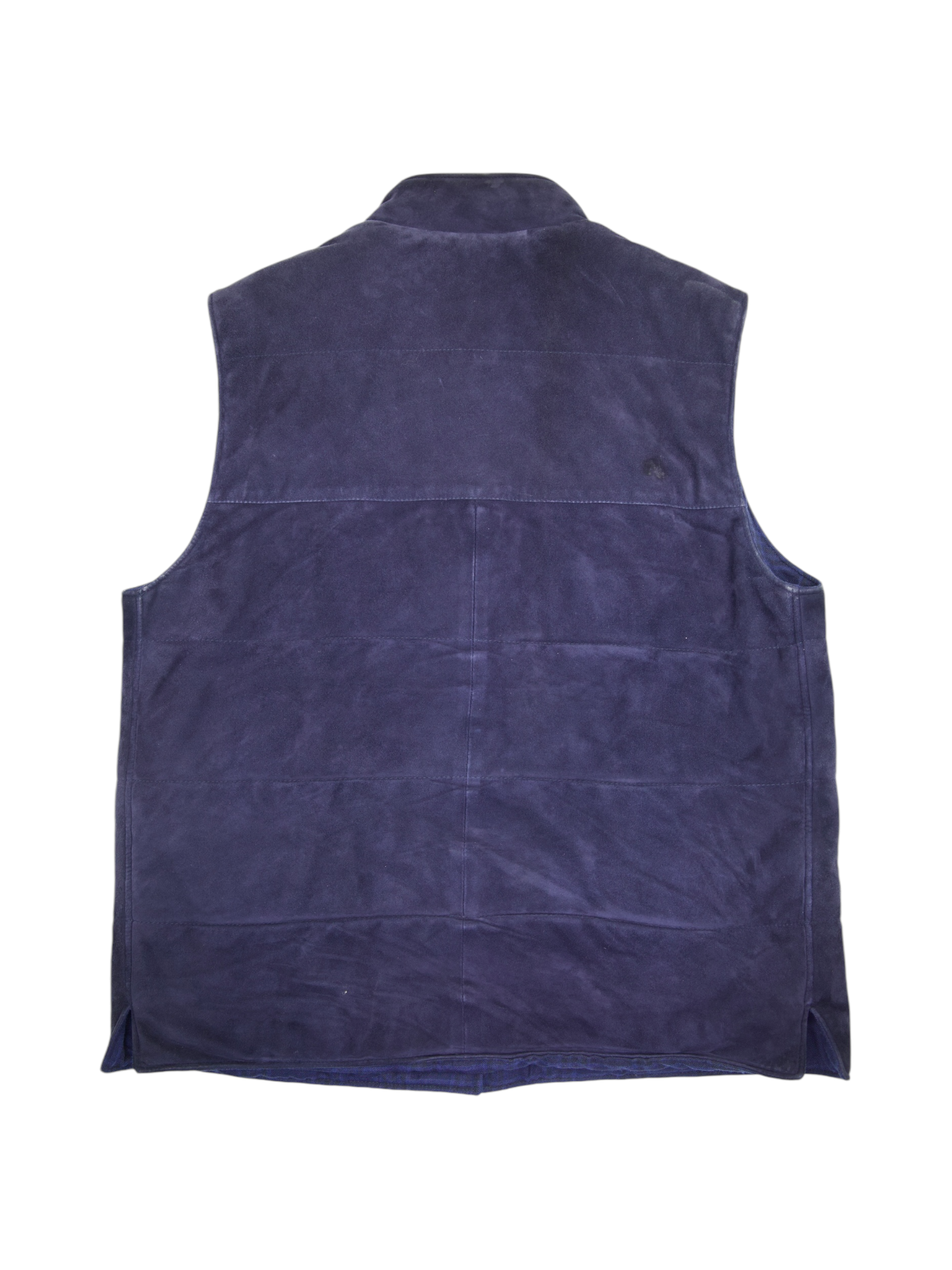 Rifugio Navy Suede & Wool Reversible Vest