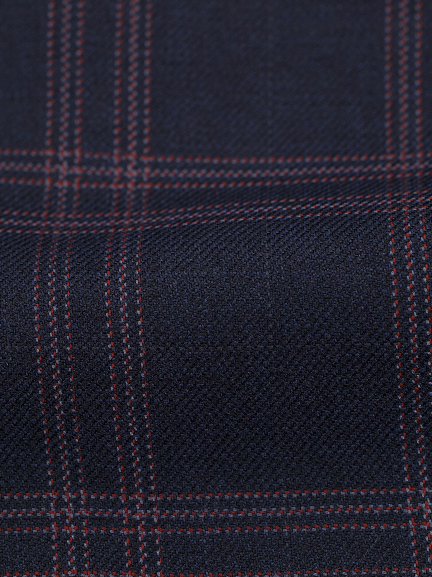 Brioni Navy & Red Silk & Wool Windowpane Nomentano Jacket