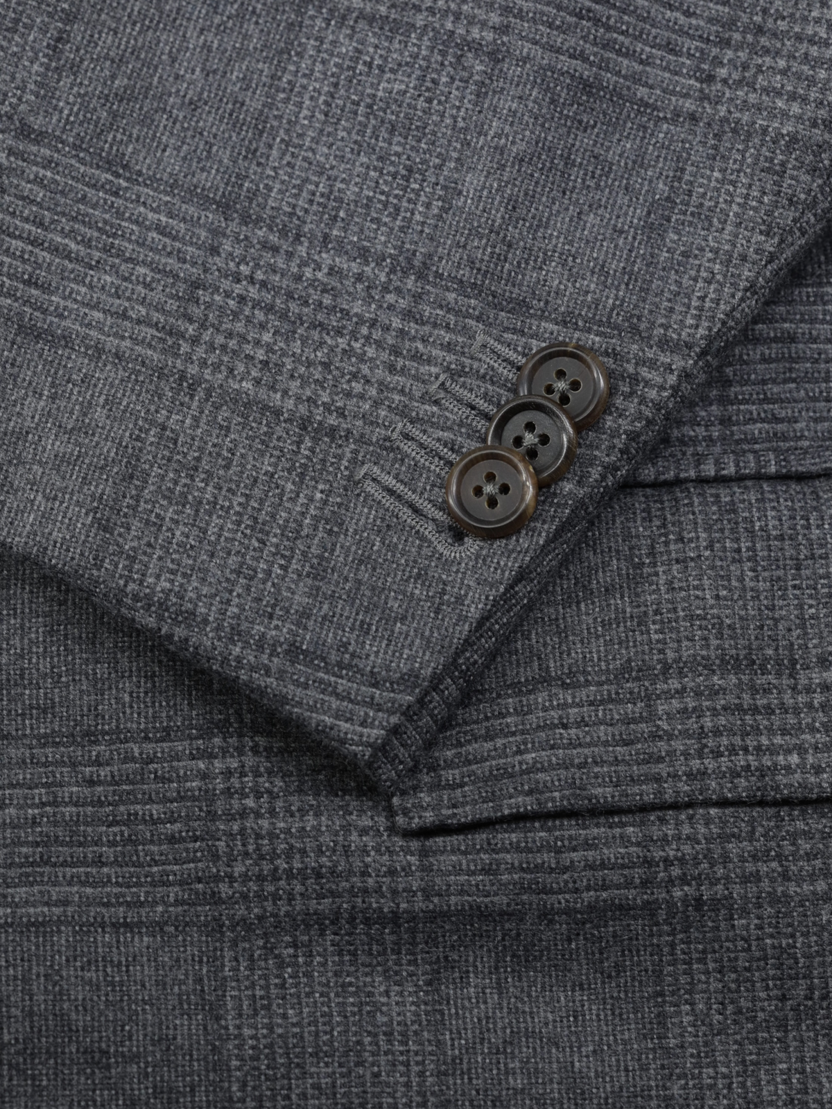 Orazio Luciano Warm Grey Wool & Cashmere Flannel Prince of Wales Suit