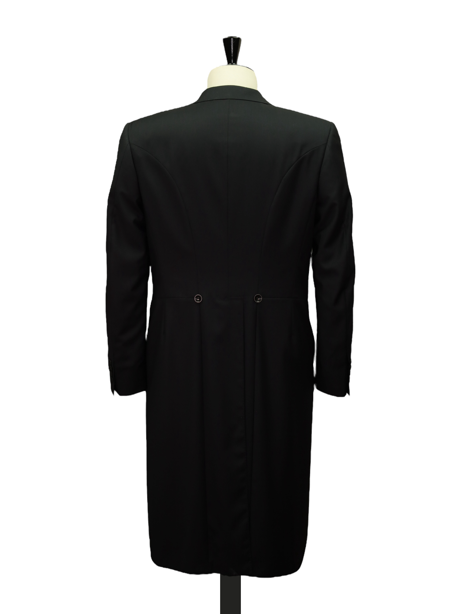 Canali Black & Grey Fine-Wool Traditional Micro-Herringbone Morning Suit