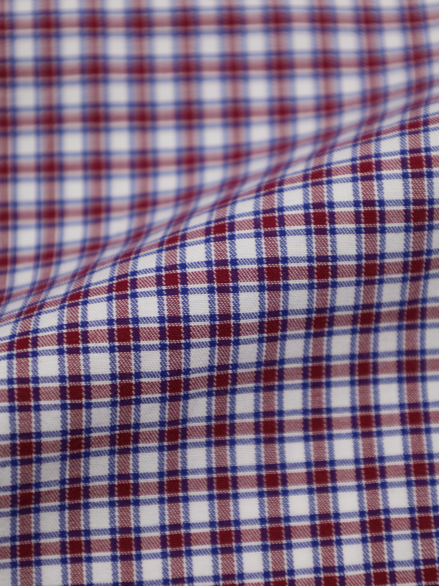 Kiton Red Geomteric Cotton Shirt
