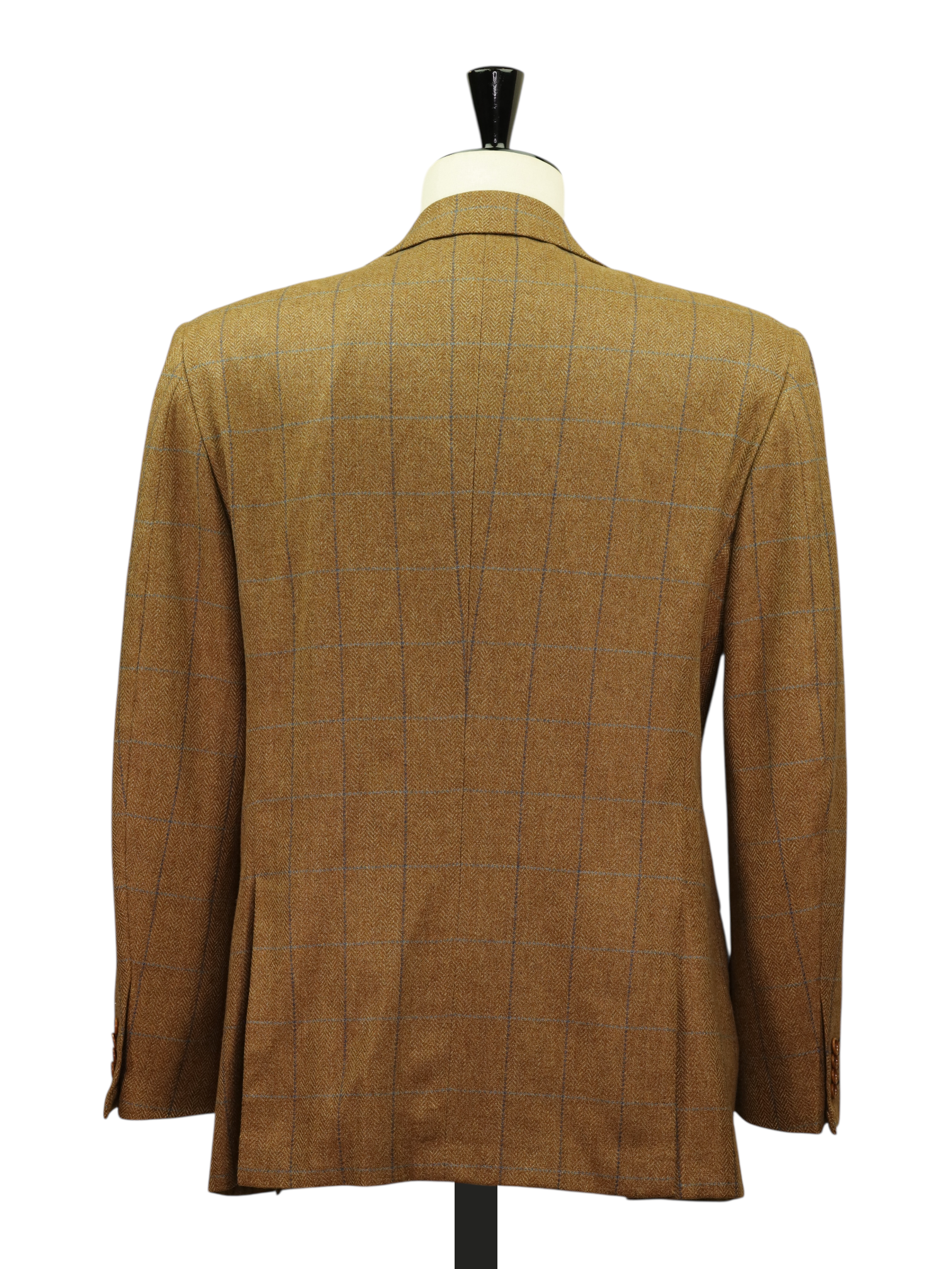 Kiton Brown & Blue Pure Cashmere Windowpane Jacket