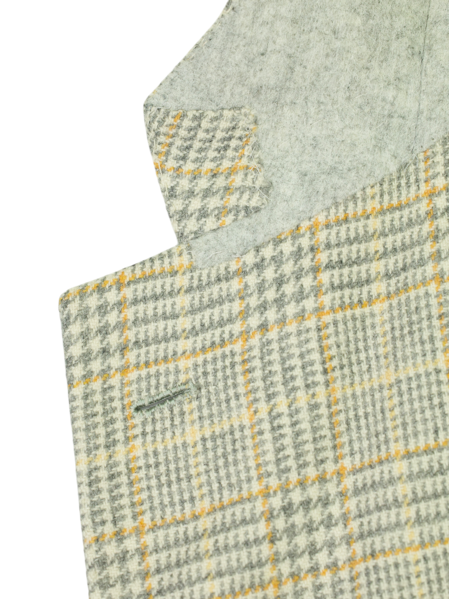 Kiton Grey & Orange Pure Cashmere Prince of Wales Jacket