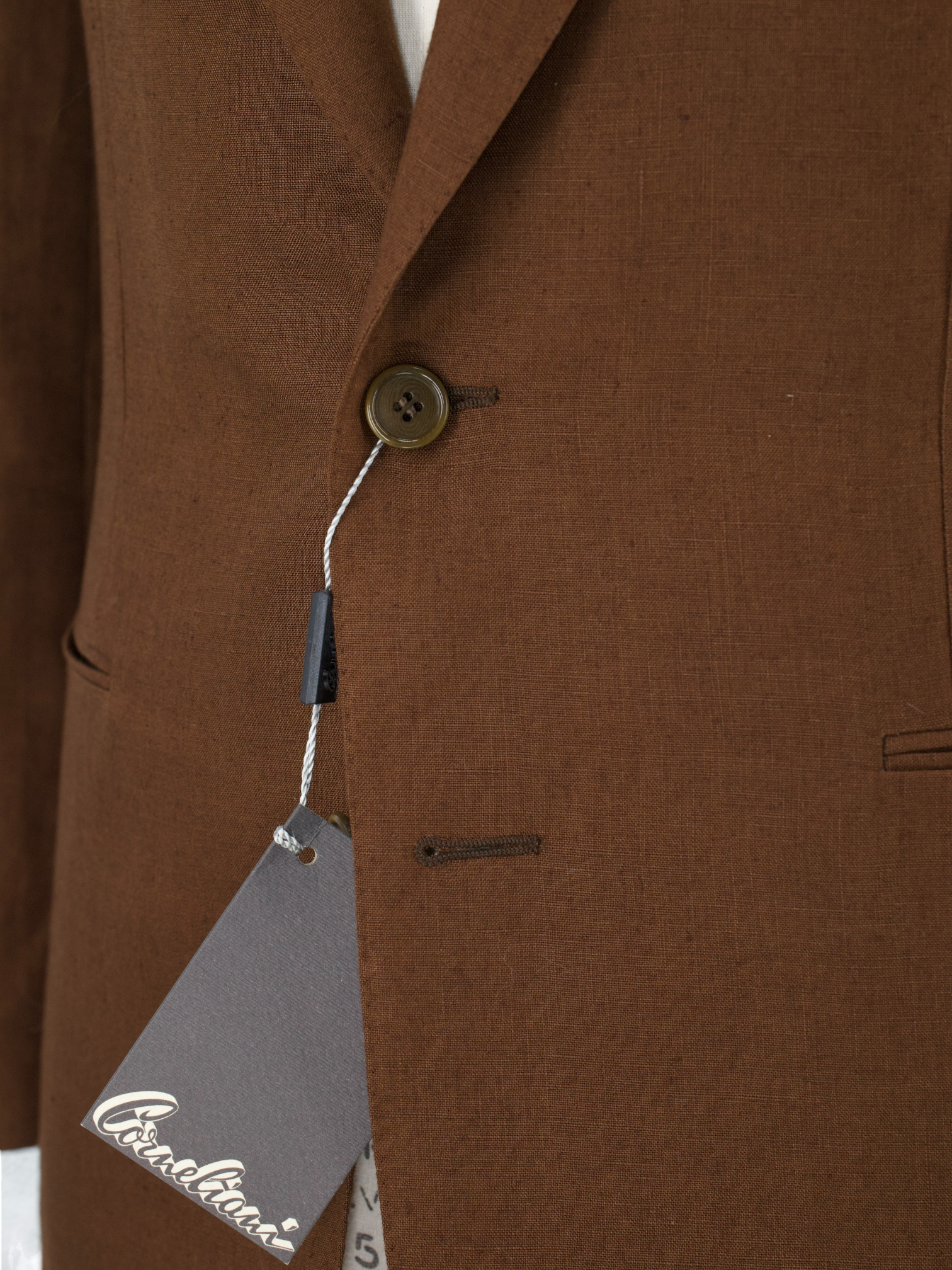 Corneliani Vintage Tobacco Brown Pure Linen 