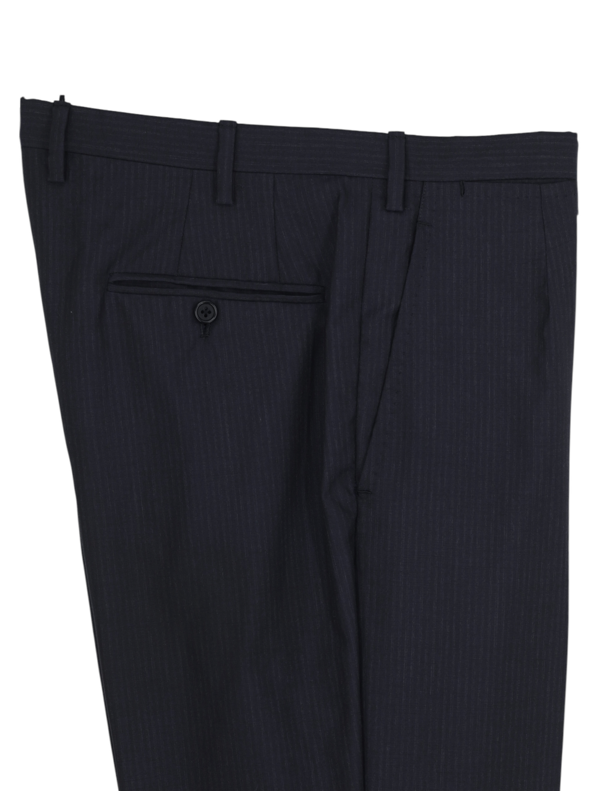 Kiton Deep Navy Lightweight Cashmere Shadow-Stripe Suit