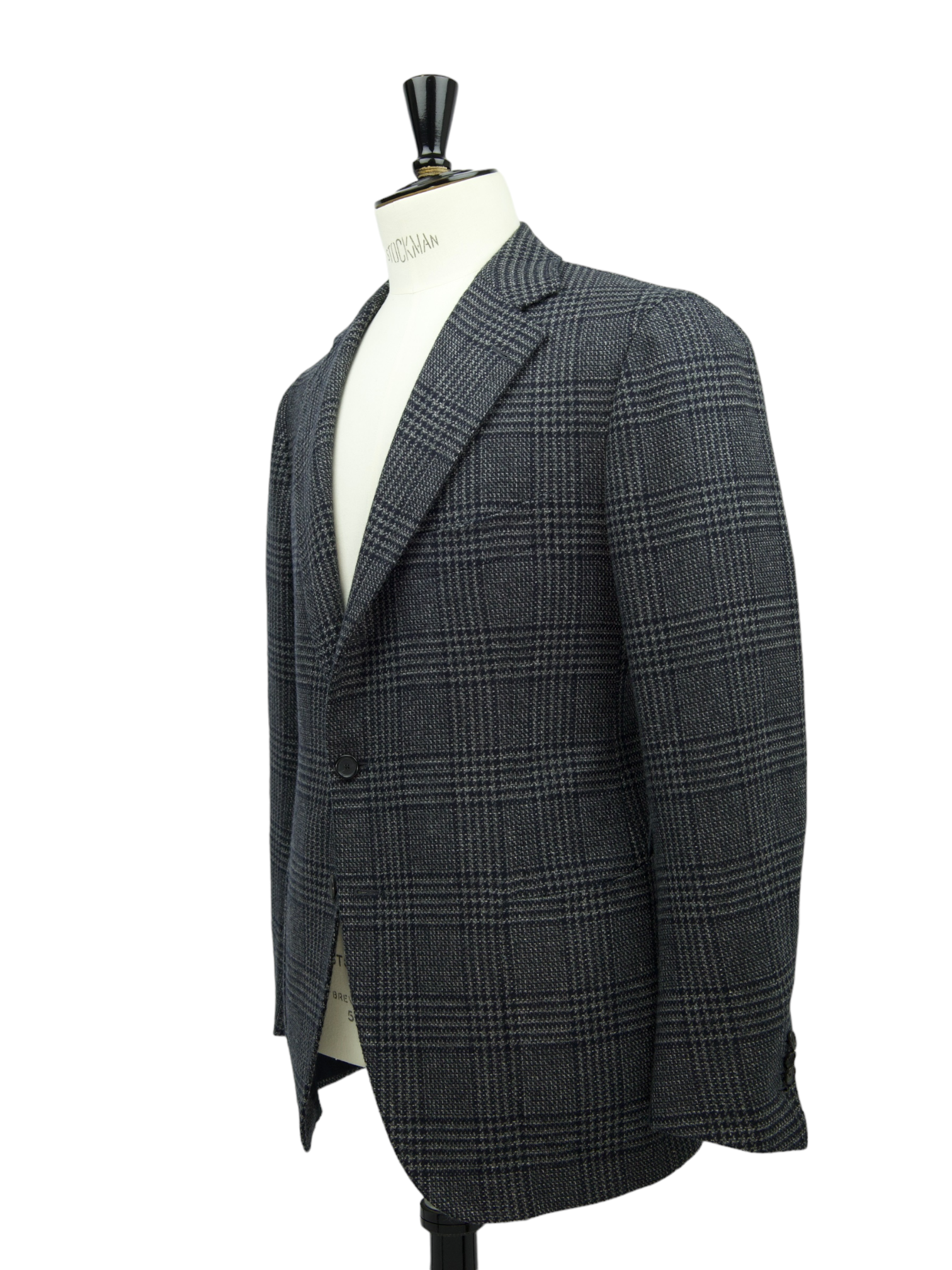 Cesare Attolini Grey Cashmere Overcheck Jacket