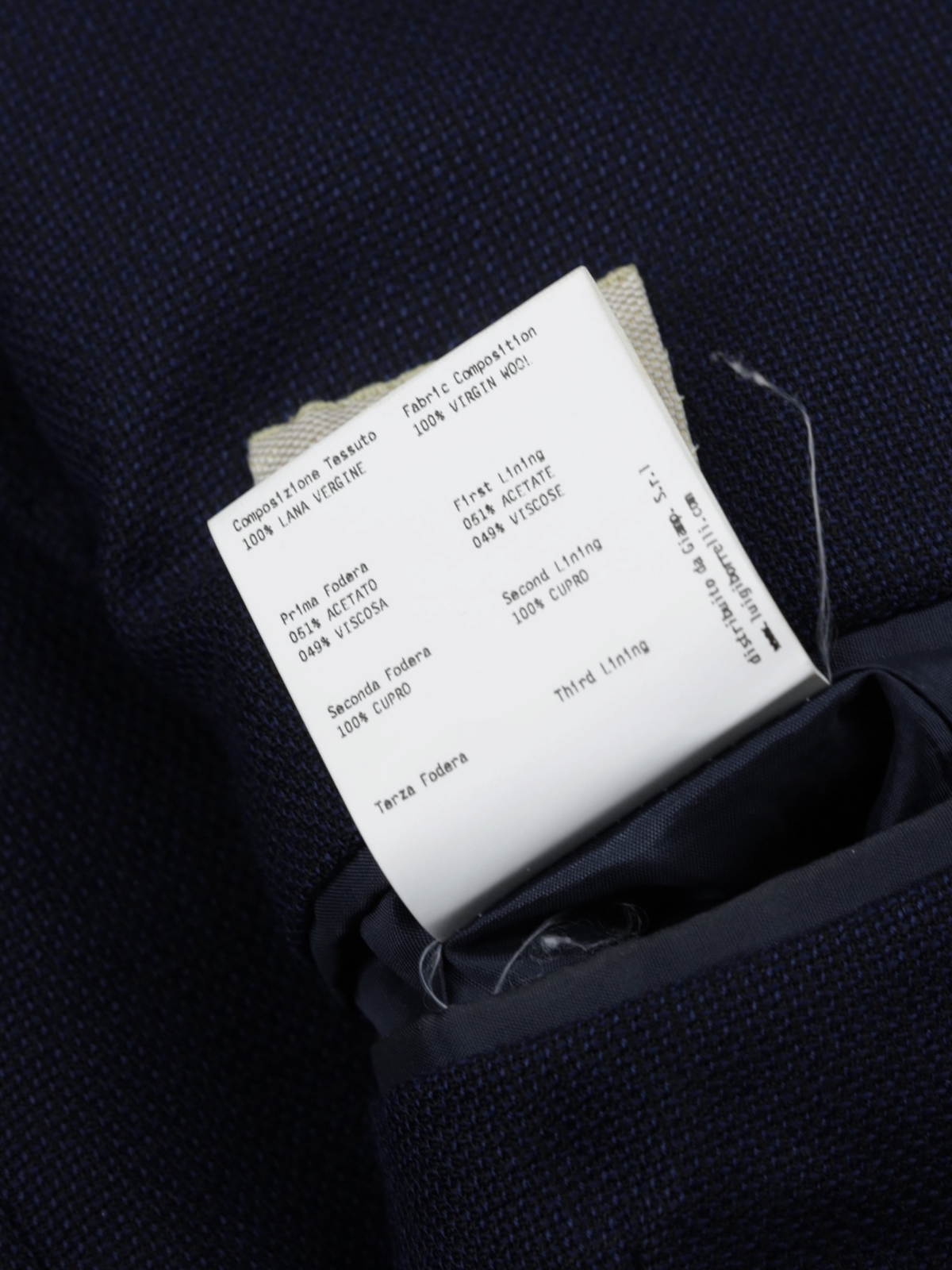 Luigi Borrelli Navy Wool Breathable-Hopsack Jacket