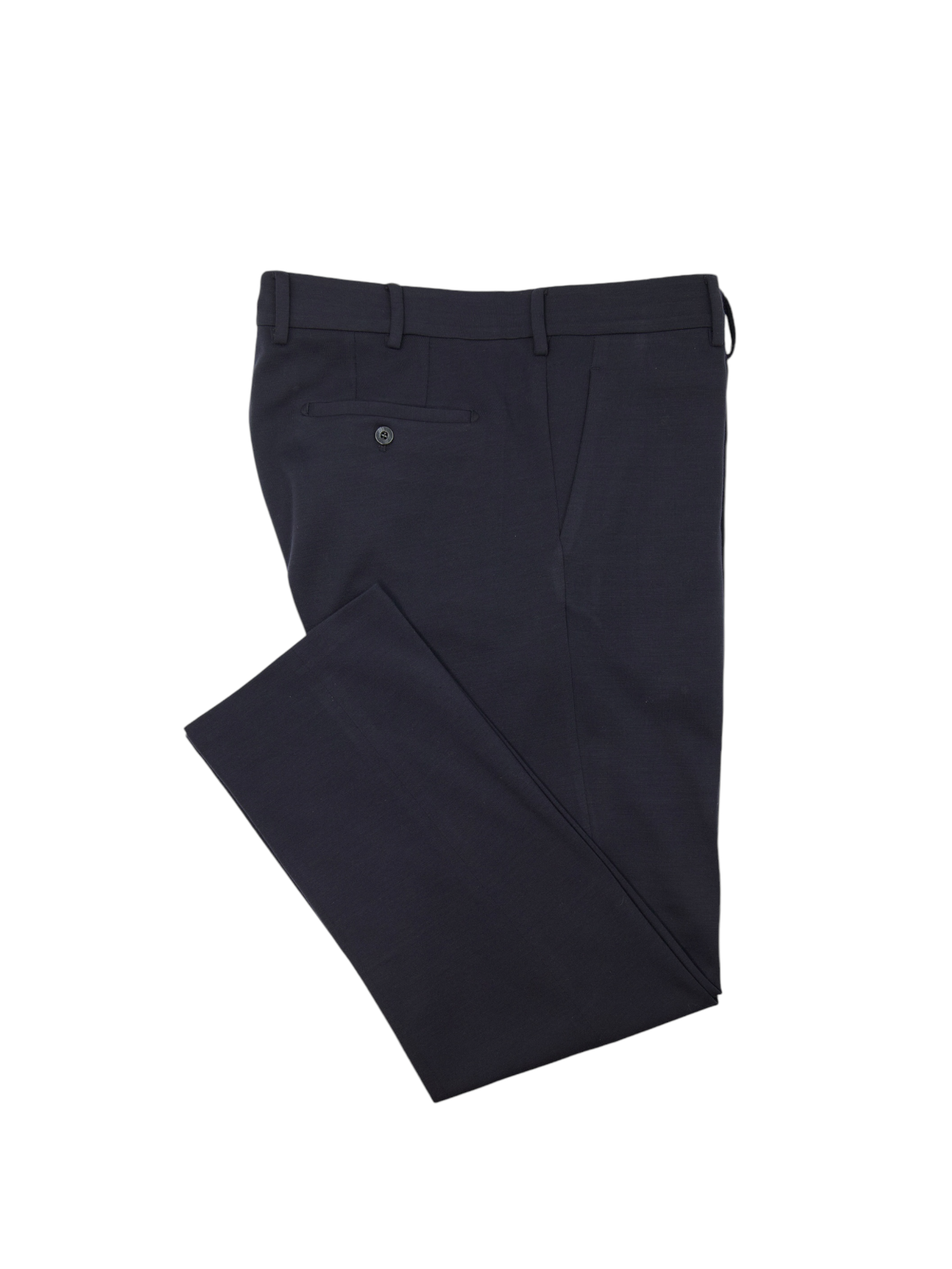 Loro Piana Navy Wool, Cotton & Nylon Jersey Trousers