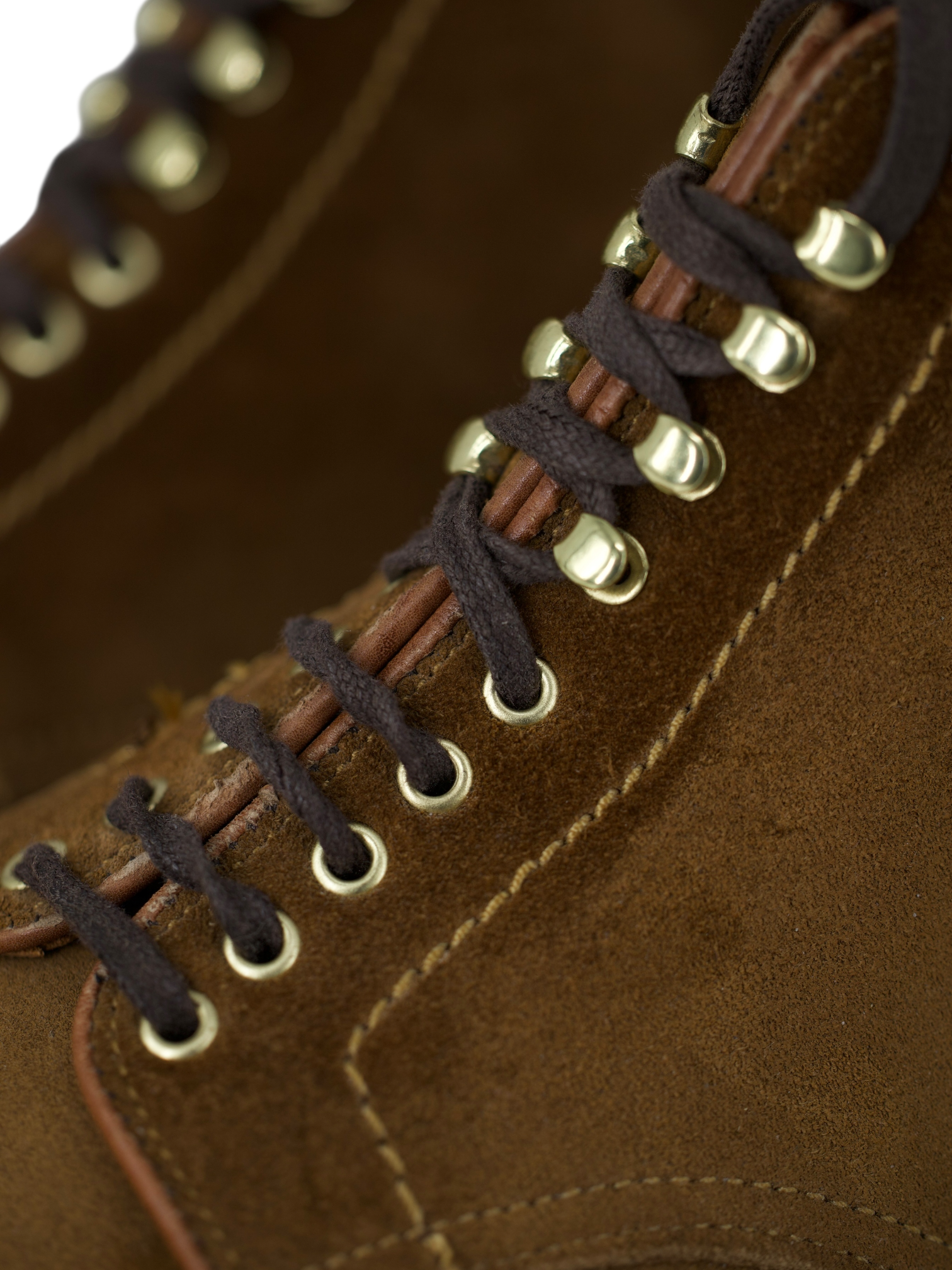 Alden Light Brown Plain Toe Snuff Suede 4511HC Boot
