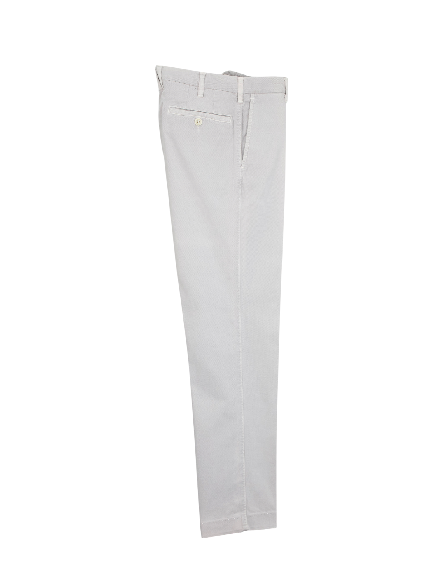 Rota Pearl Grey Pure Cotton, Wool & Stretch Twill Dress Chino