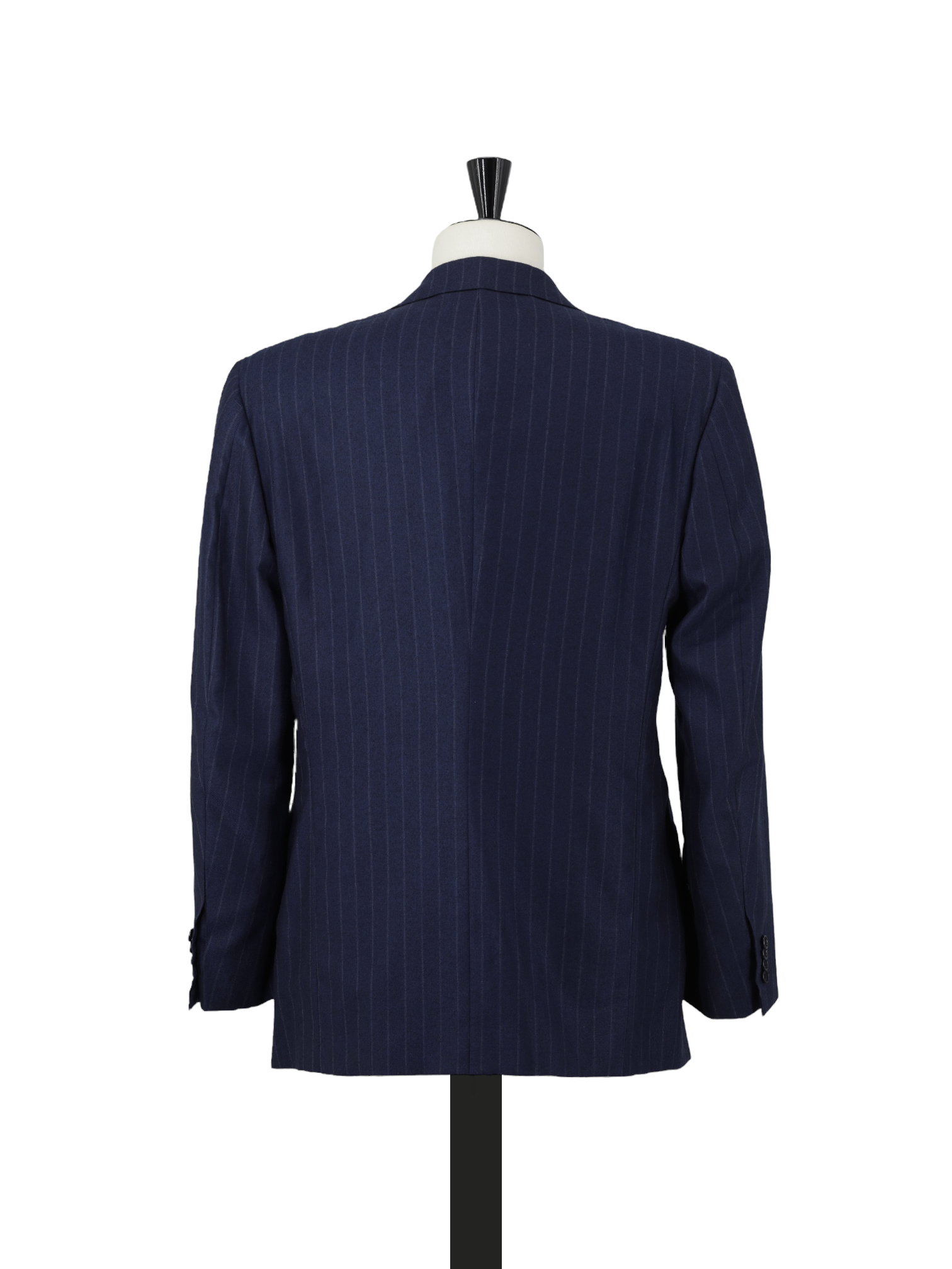 Kiton Navy Pure Cashmere Flannel Pinstripe Suit