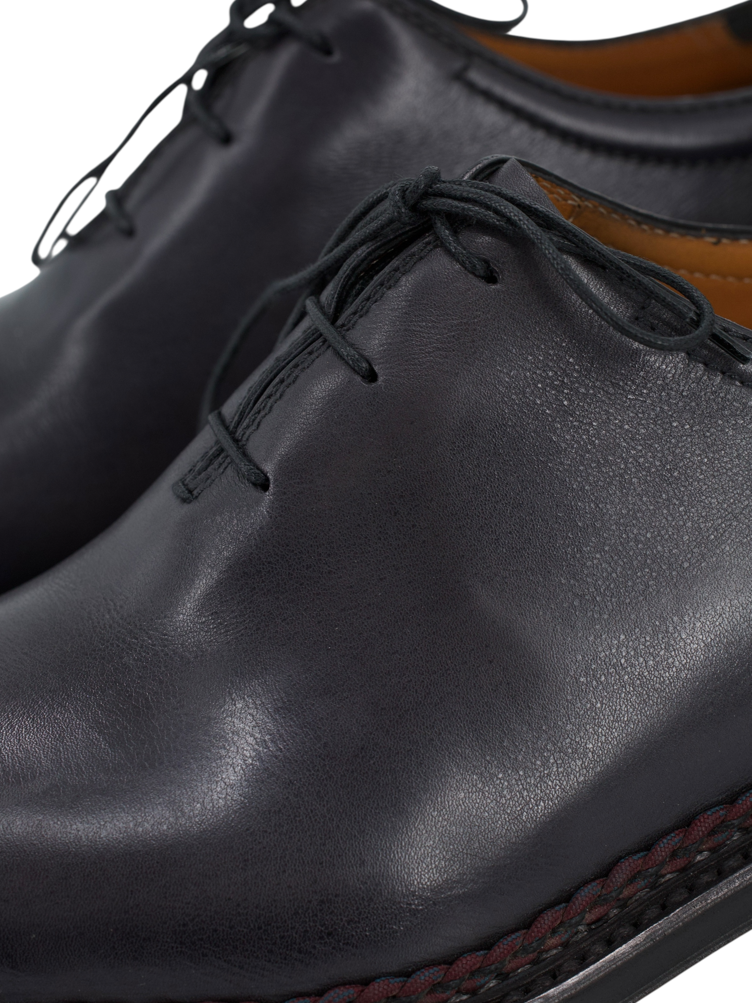 Berluti Dark Grey Calfleather Wholecut Alessandro Alto Oxford Lace-Ups
