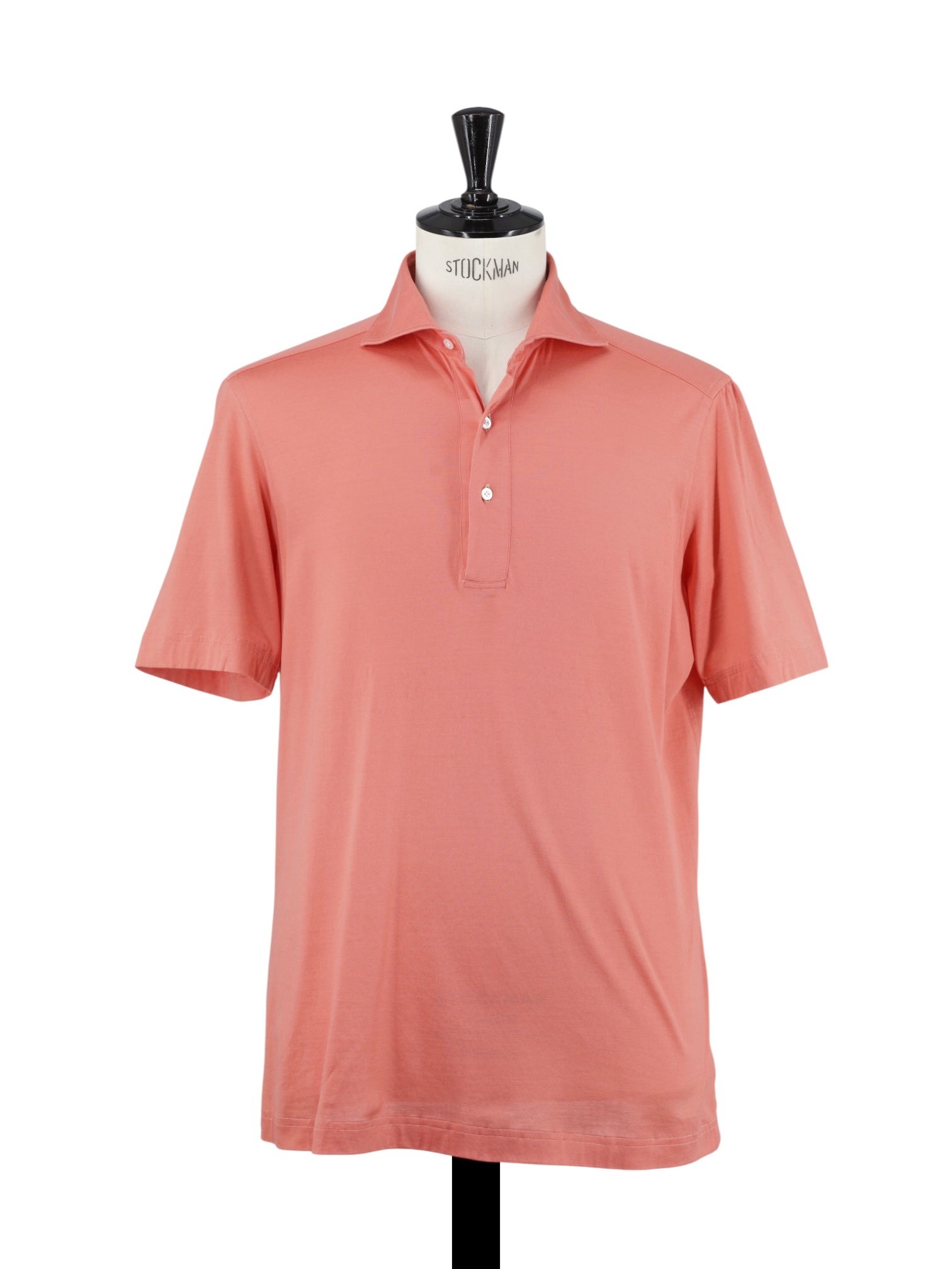 Fray Coral Red Mercerized-Cotton Short-Sleeve Polo