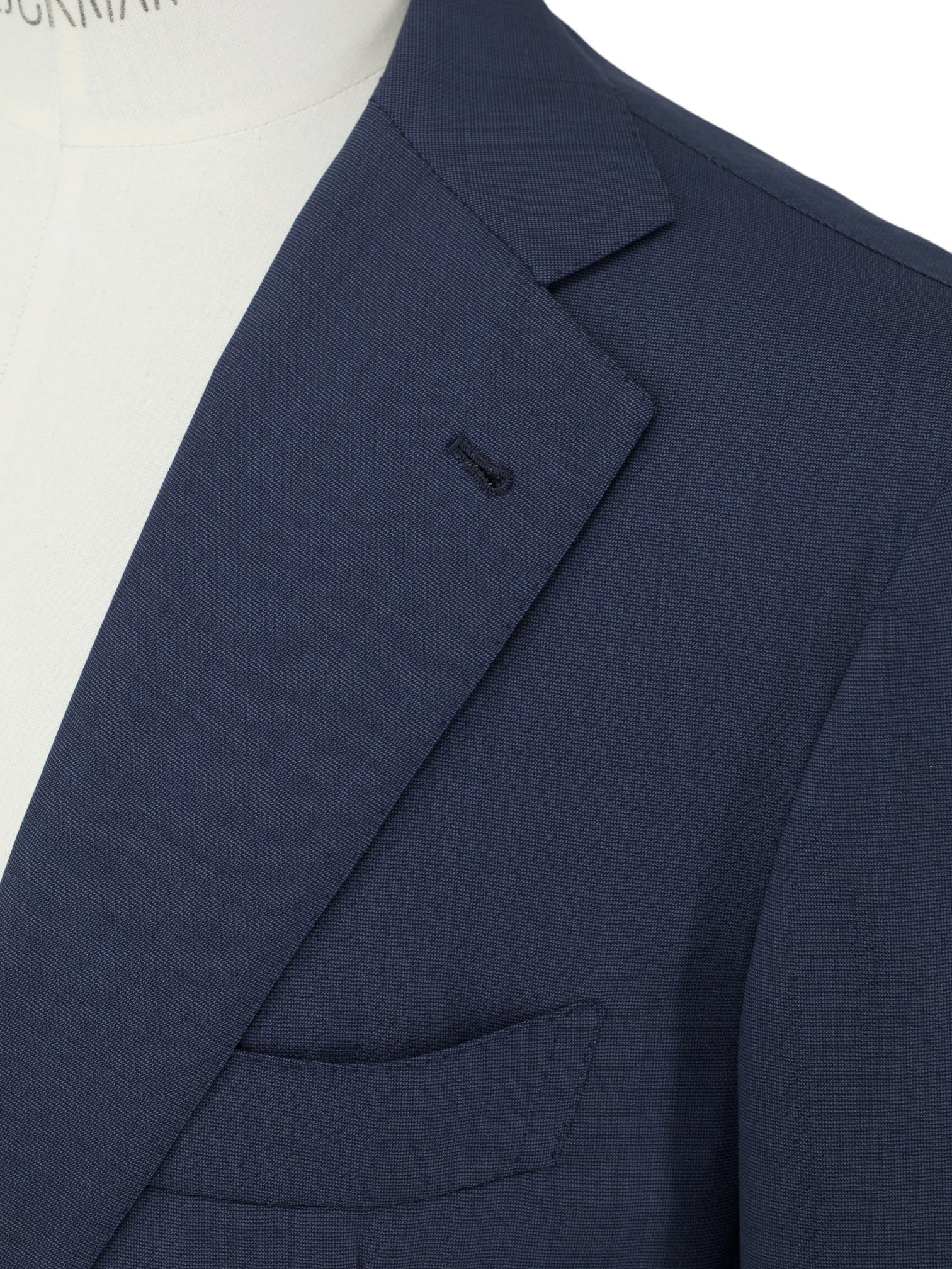 Orazio Luciano Steel Blue Fine-Wool Pinpoint Suit Jacket