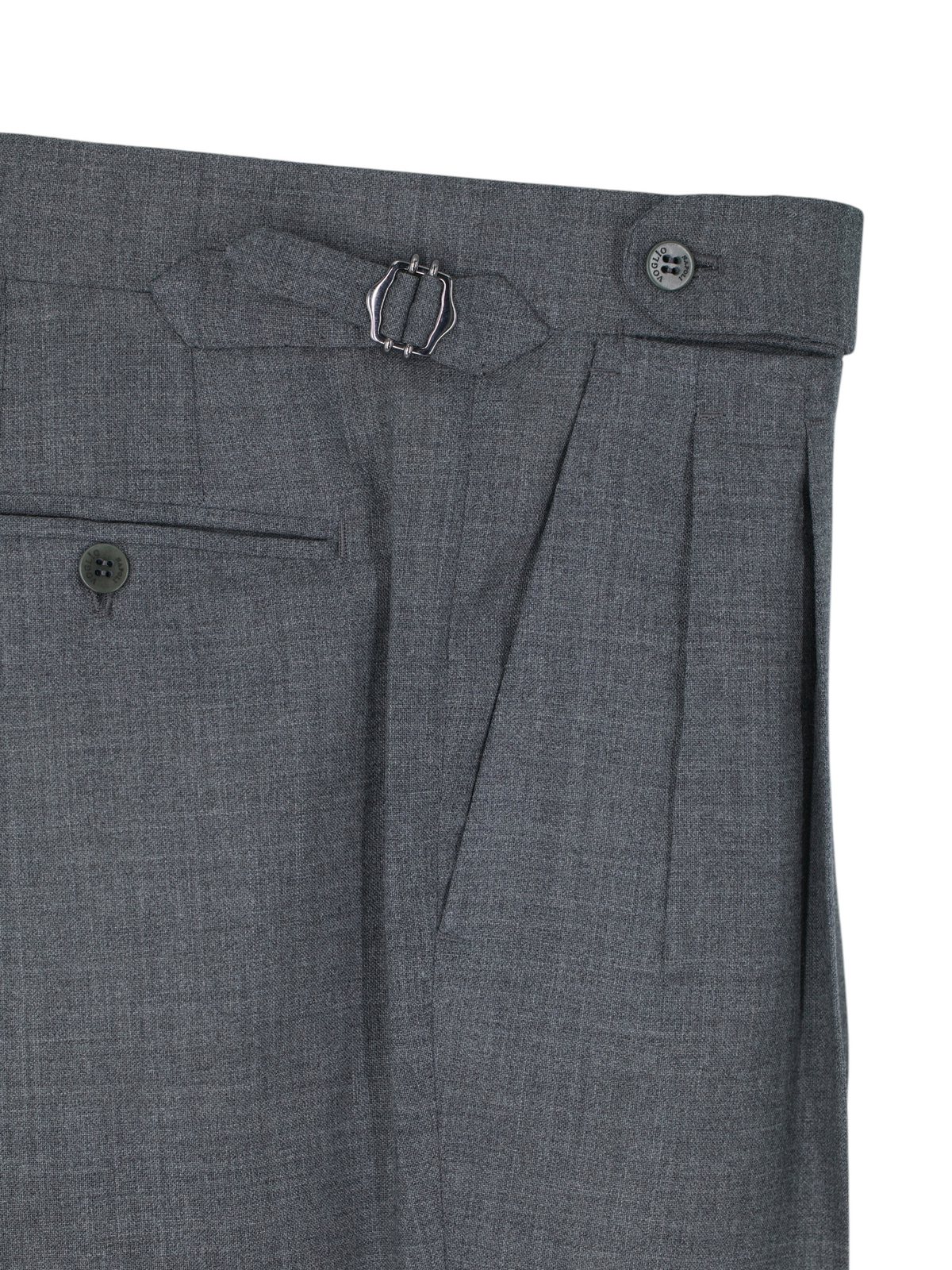 Sartoria Voglio Grey "Fresco III" Wool Melange Sartorial Trousers