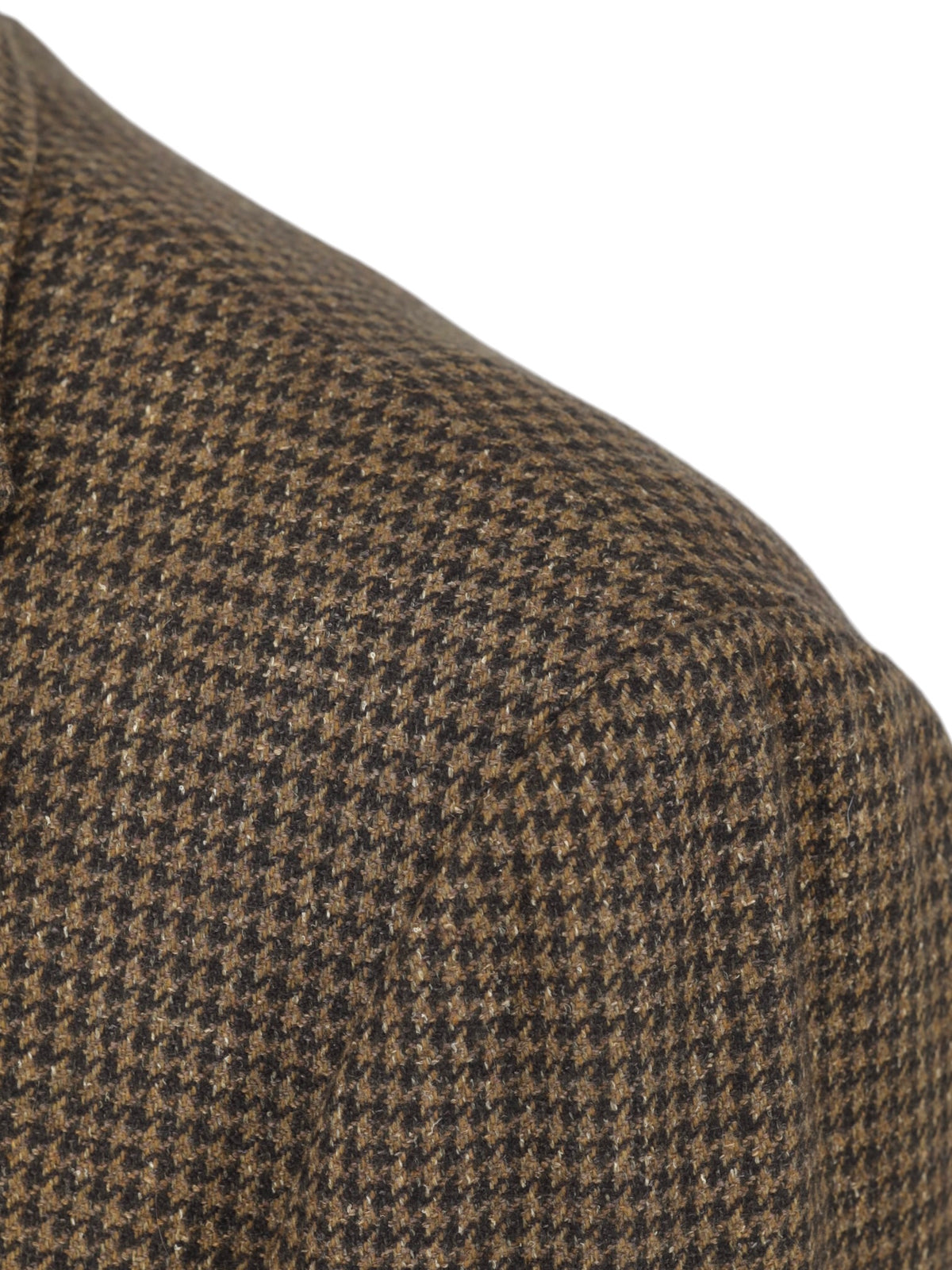 Kiton Brown Vintage Cashmere & Silk Pied de Poule Jacket