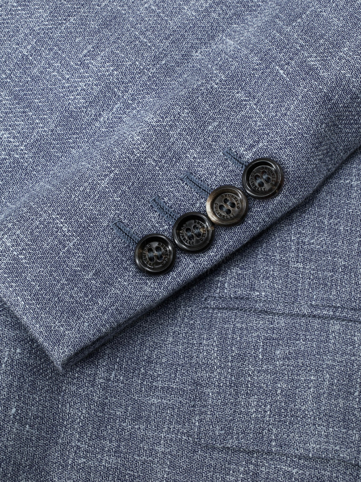 Brunello Cucinelli Steel Blue Linen, Wool & Silk Melange Suit