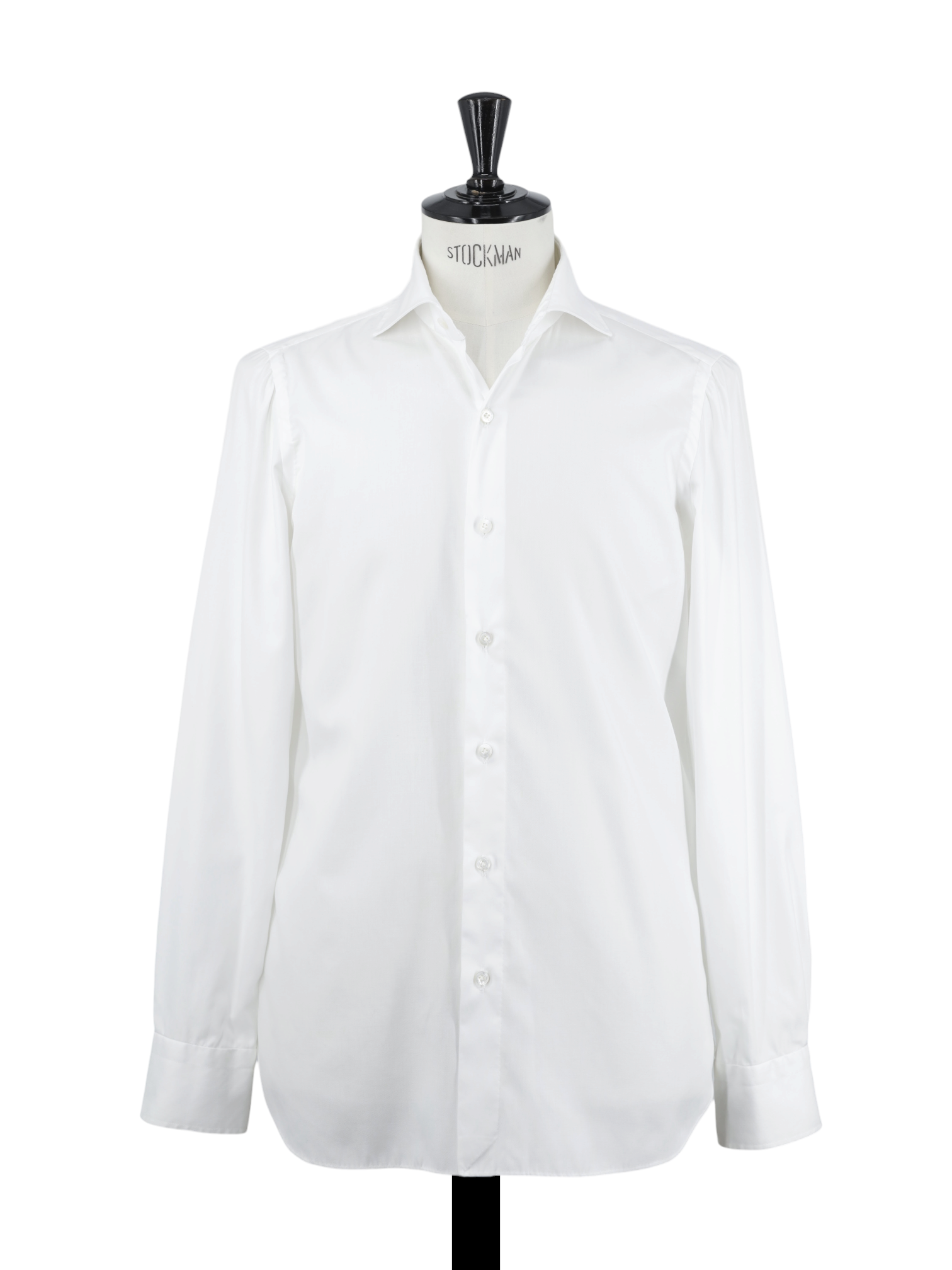 Finamore Esclusiva White Alumo Cotton Twill Shirt