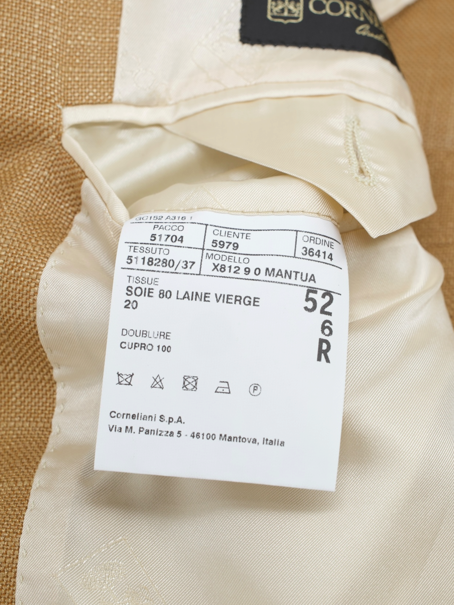 Corneliani Apricot Orange Silk & Wool Basket-Weave Jacket