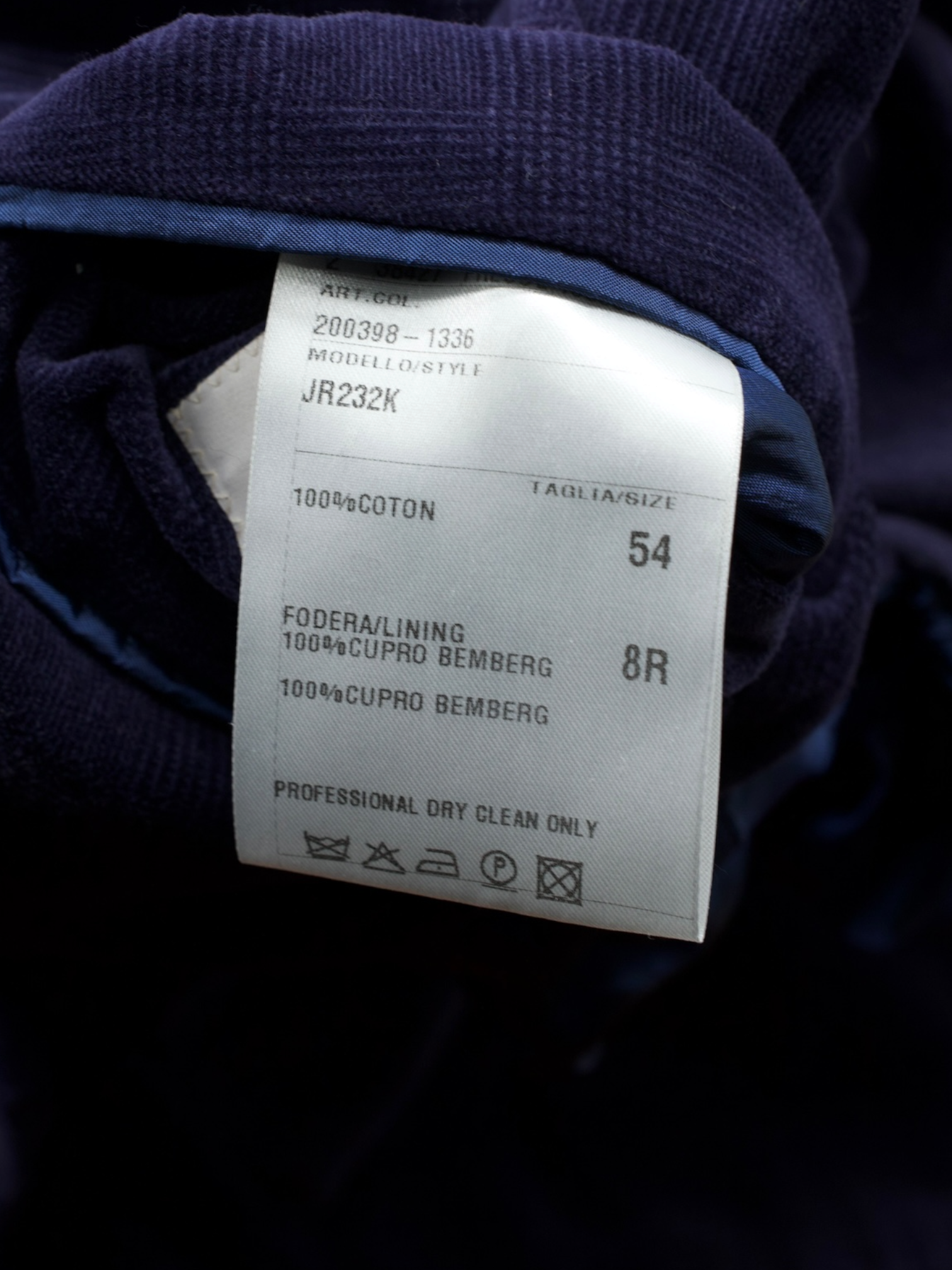 Caruso Dark Purple Pure Cotton-Velvet Shadow-Check Jacket