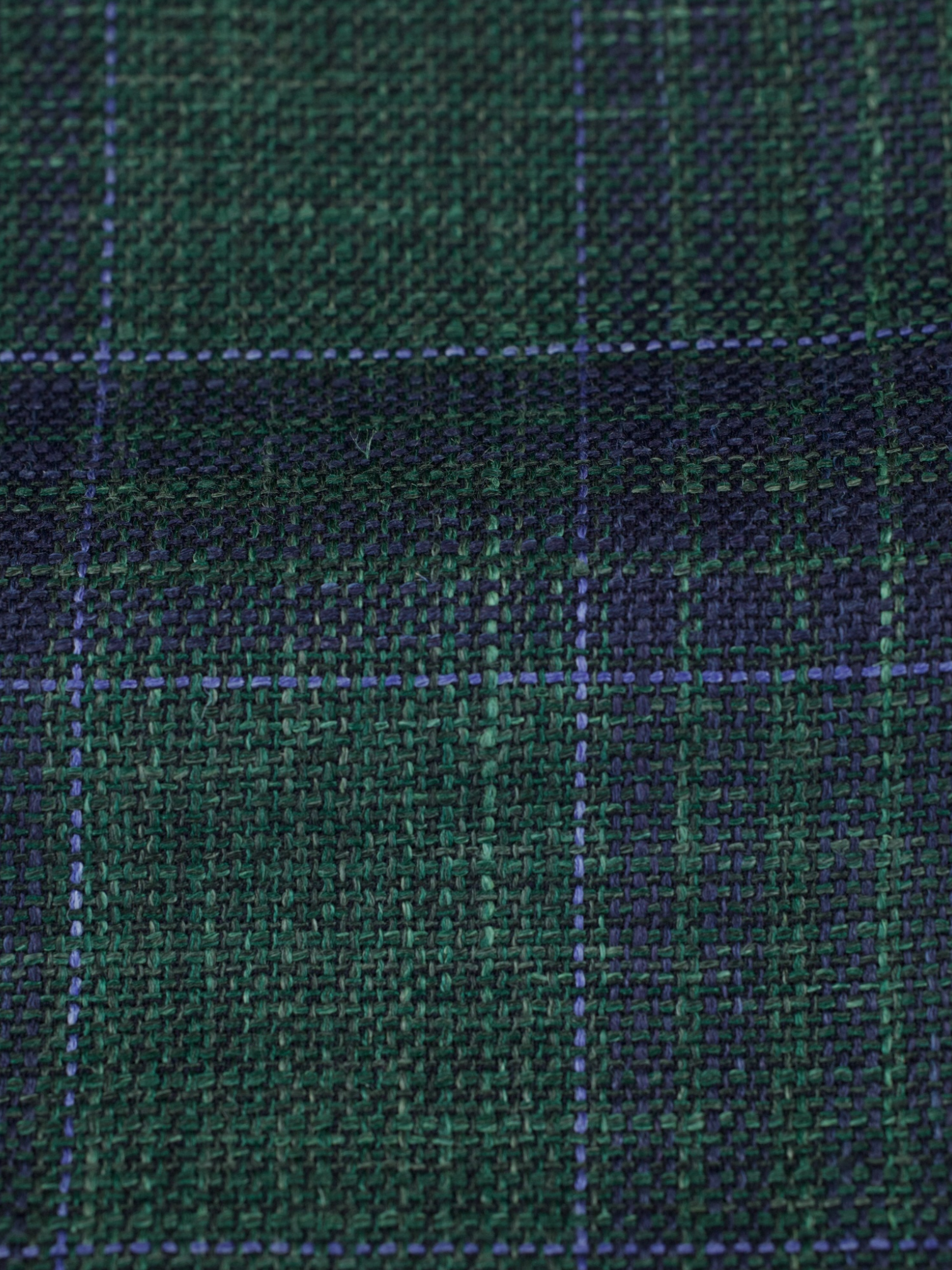 Caruso Bottle Green & Blue Wool, Silk & Linen "Summertime" Aida Jacket