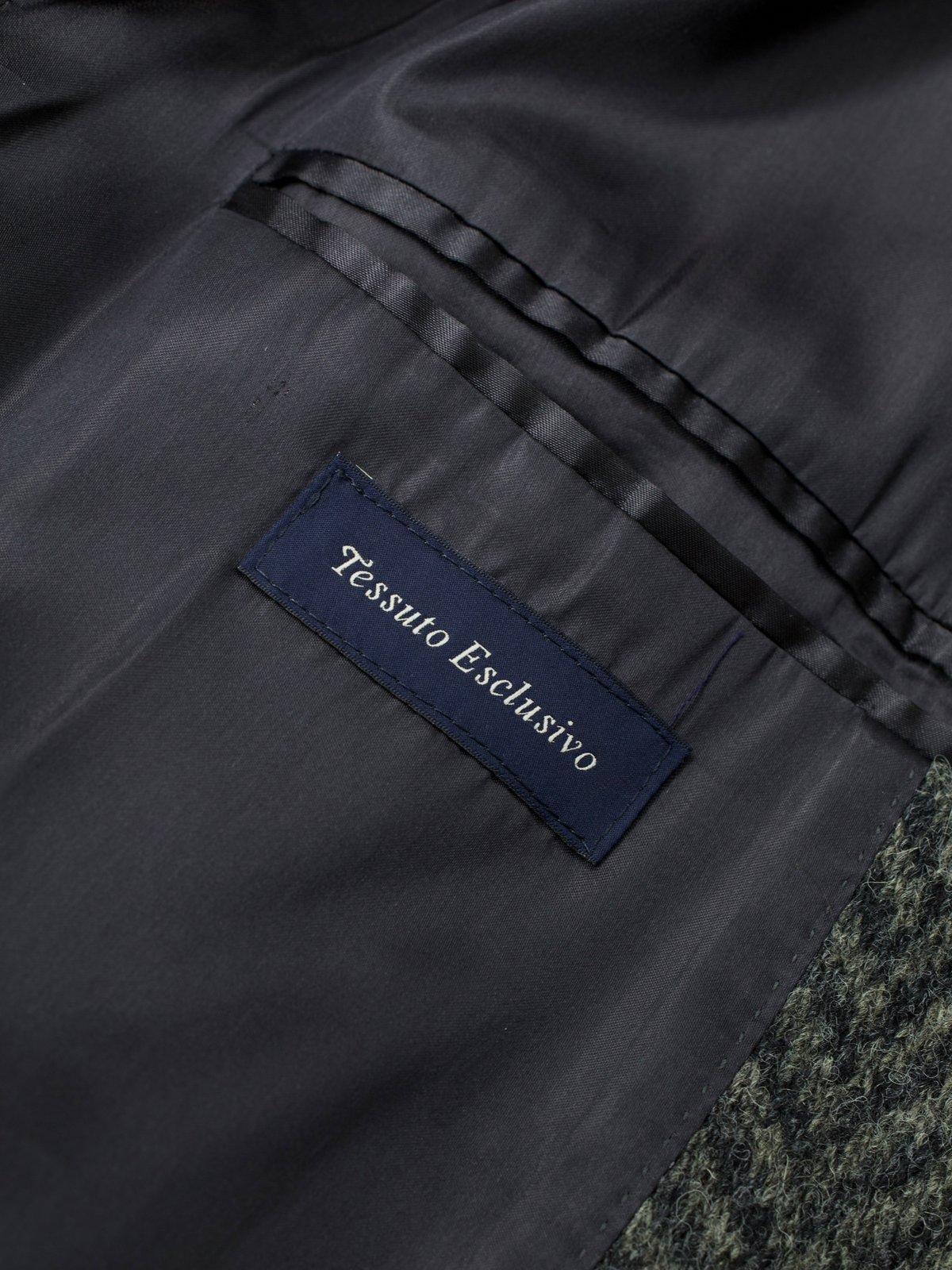 Lardini Dark Olive-Green Double-Breasted Wool Herringbone Overcoat