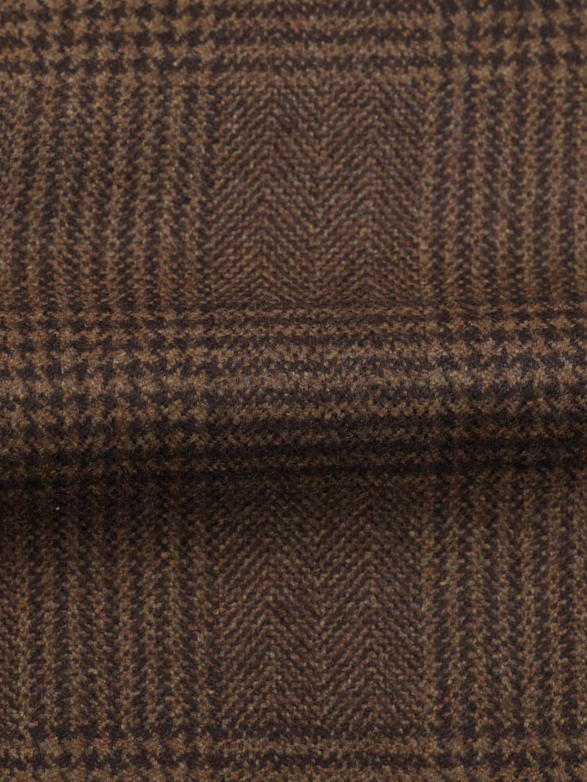 Kiton Brown Pure Plushy-Cashmere Prince of Wales Winter Suit