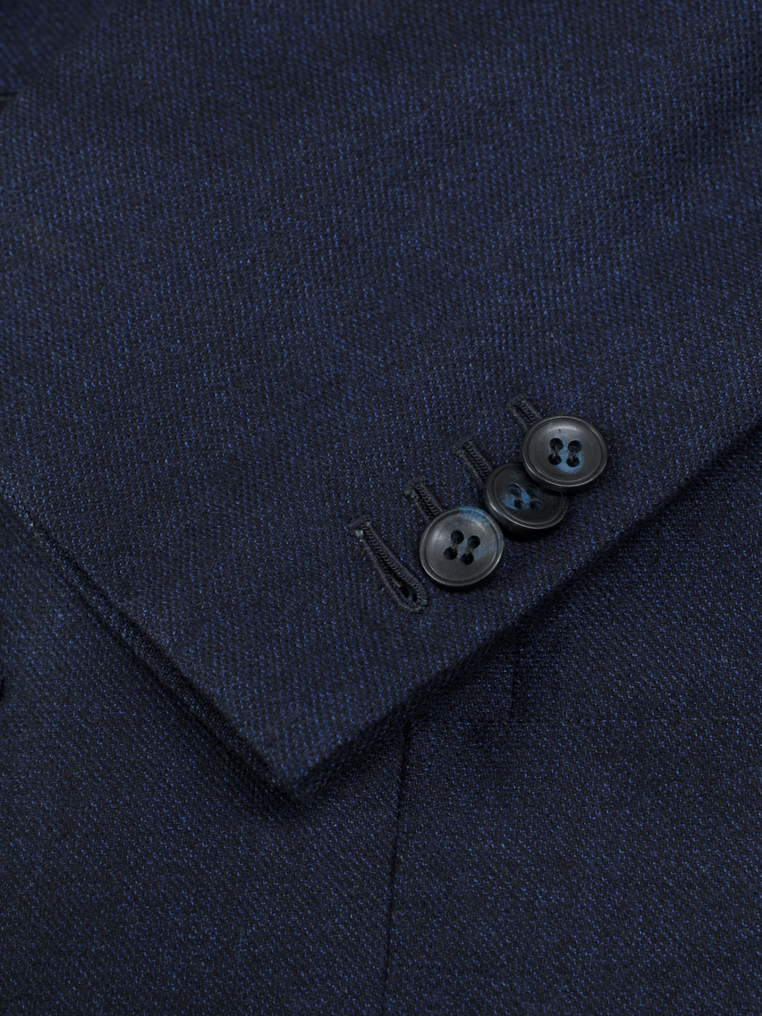 Kiton Navy Pure Cashmere Bicolor Micro-Pattern Winter Suit