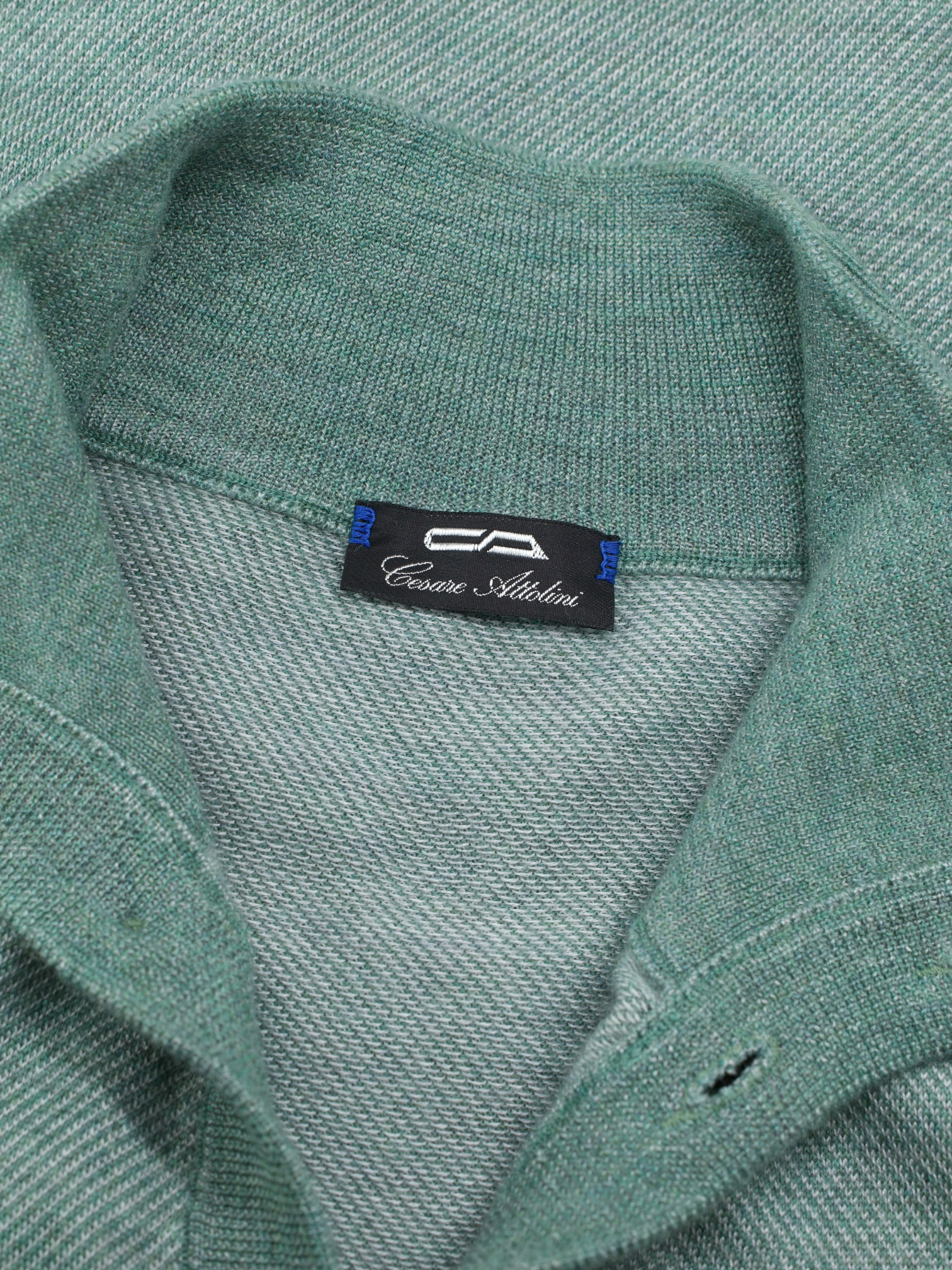 Cesare Attolini Sage Green Cashmere & Silk Cardigan