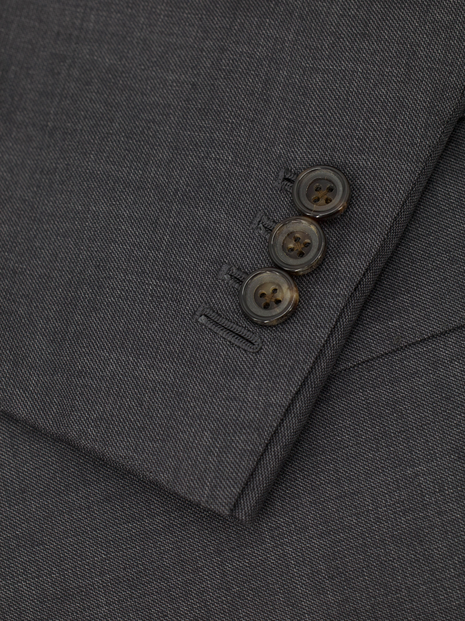 Kiton Grey Fine-Wool Sharkskin Neapolitan Suit