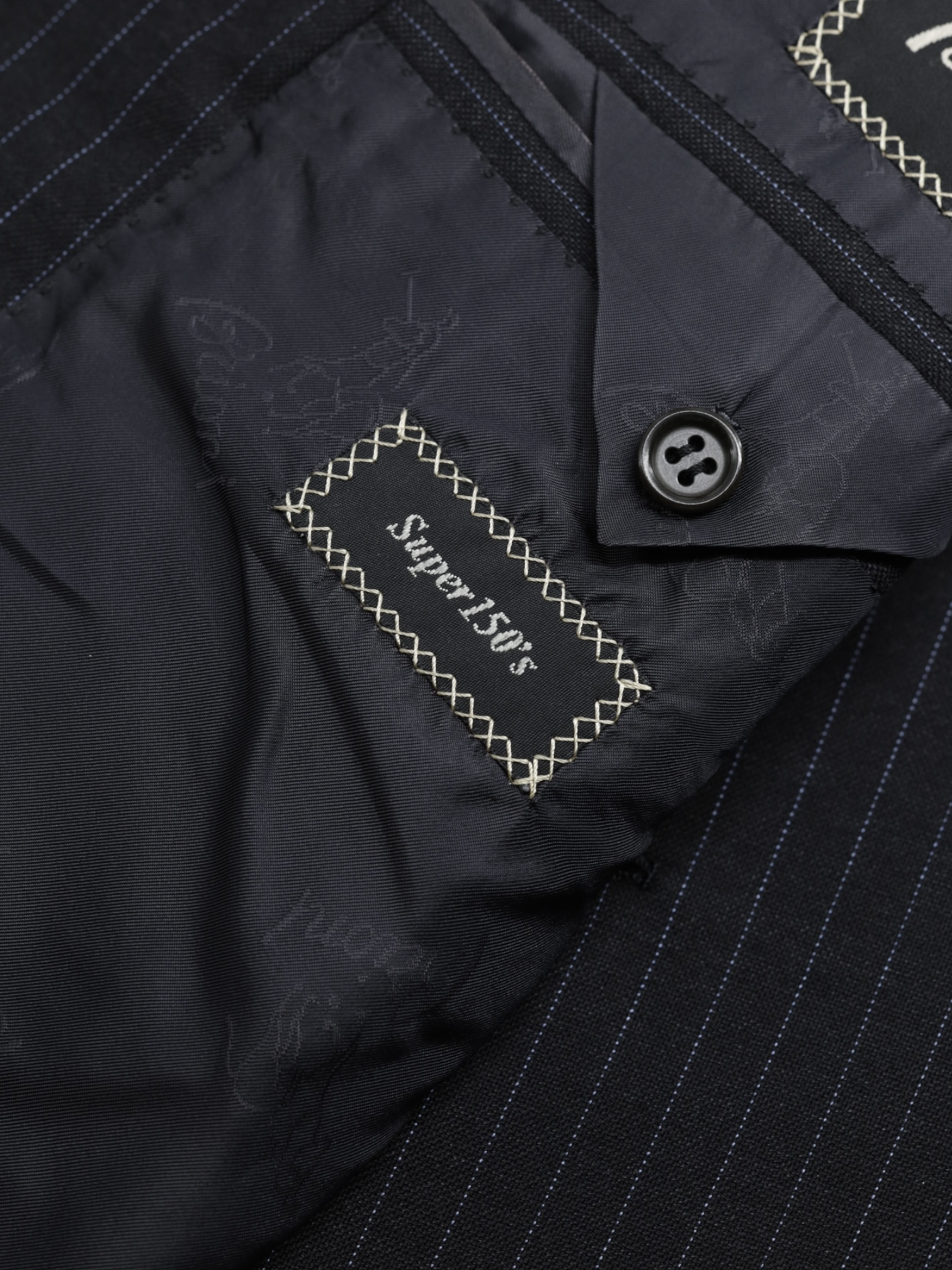 Brioni Anthracite & Light Blue Super 150's Wool Pinstripe Nomentano Suit