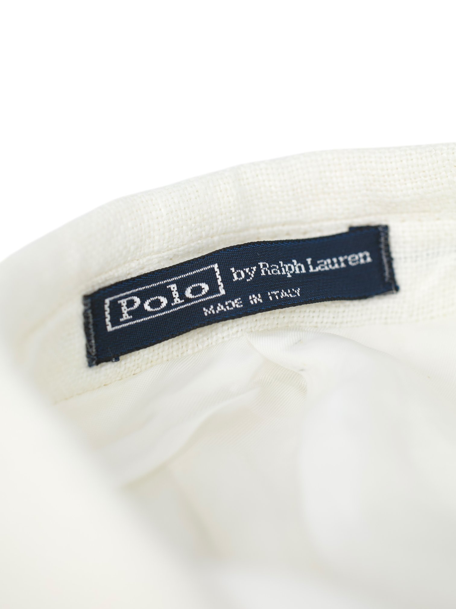 Ralph Lauren White Pure-Linen Hopsack Summer Jacket