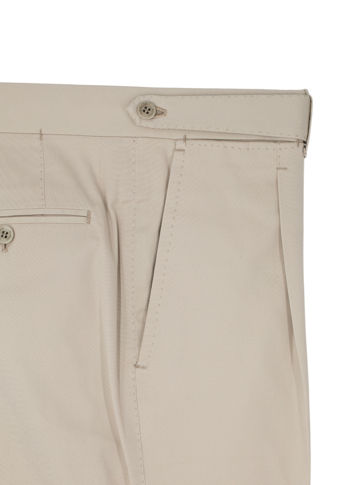 Sartoria Voglio Light Brown Holland & Sherry Cotton Twill Sartorial Trousers