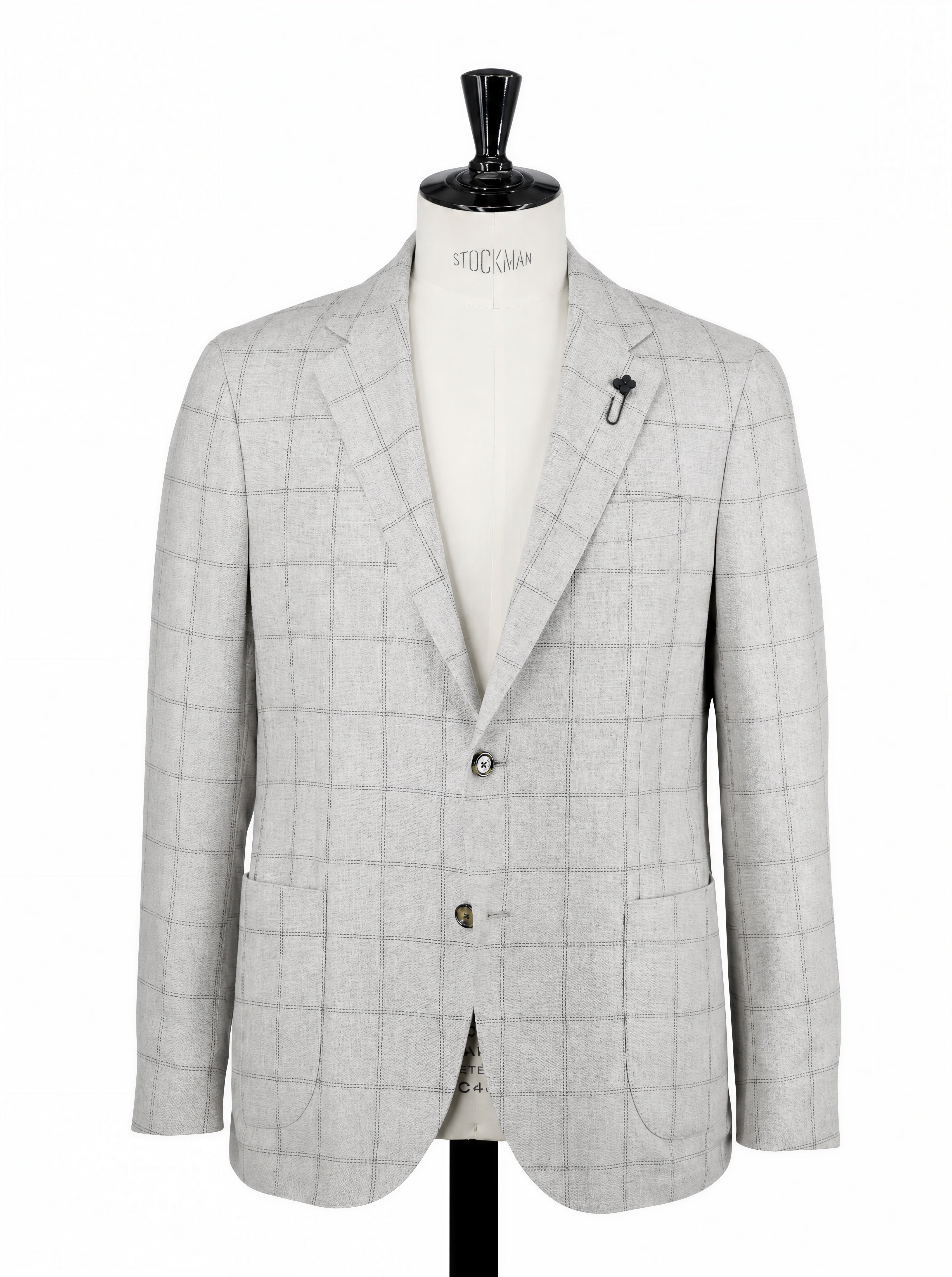 Lardini Taupe & Brown Pure Silk Multi-Pattern Jacket