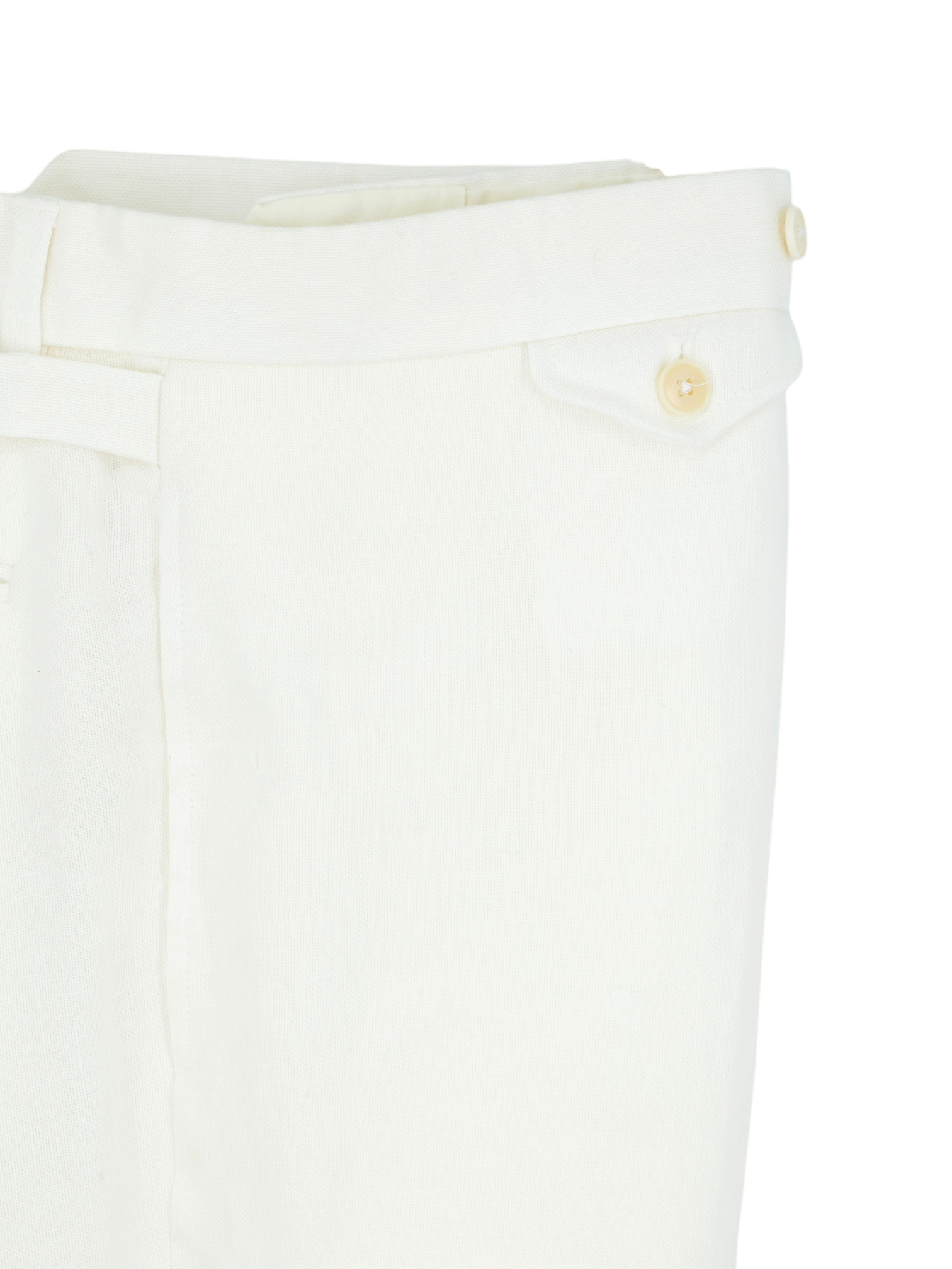 Ralph Lauren Purple Label White Linen Summer Trousers