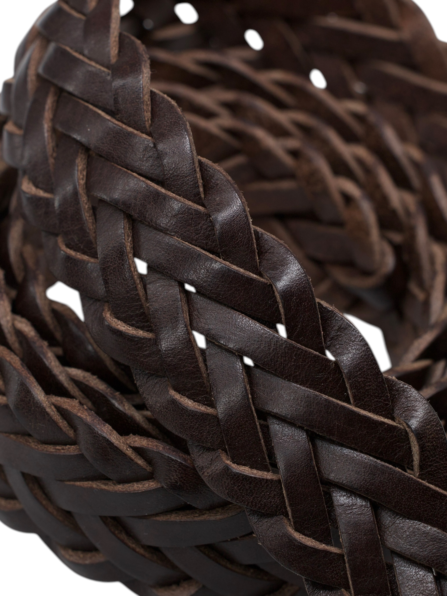 Velasca Dark Brown Braided Calf-Leather Belt