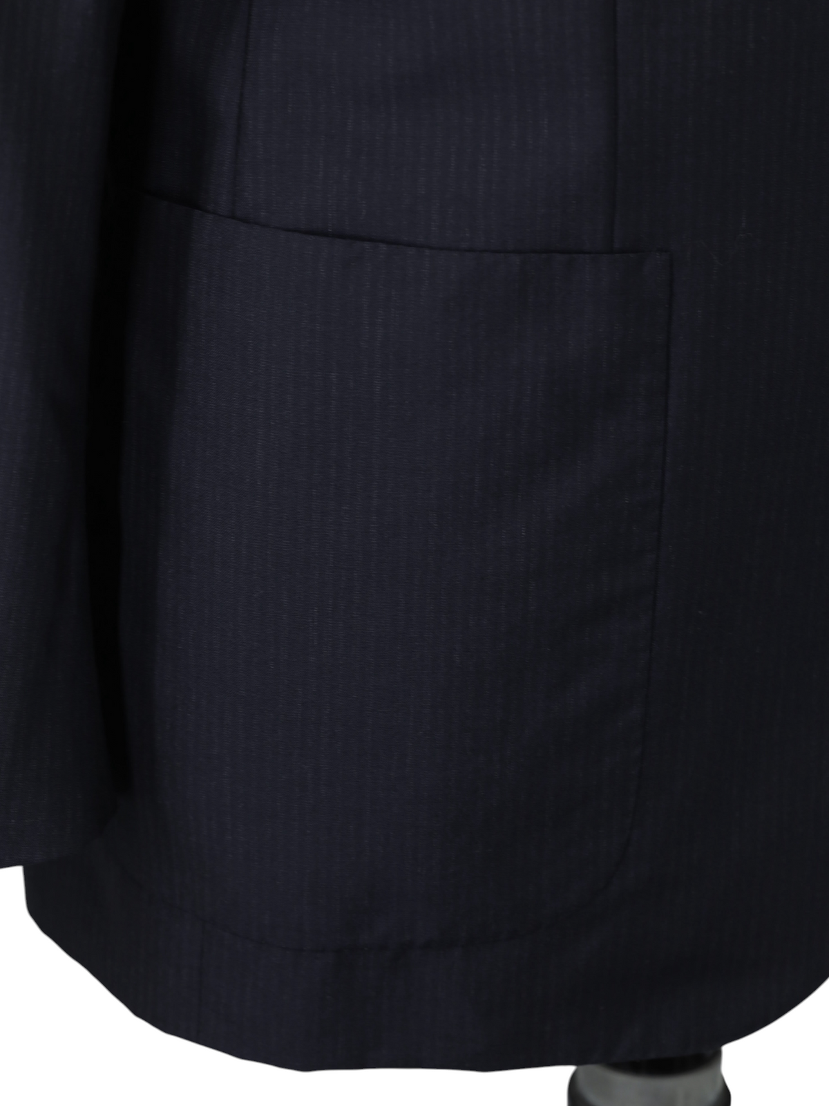 Kiton Deep Navy Lightweight Cashmere Shadow-Stripe Suit