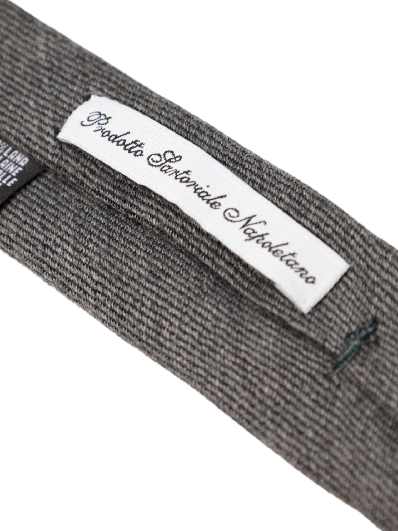 E. Marinella 7-Fold Grey Woollen Tie