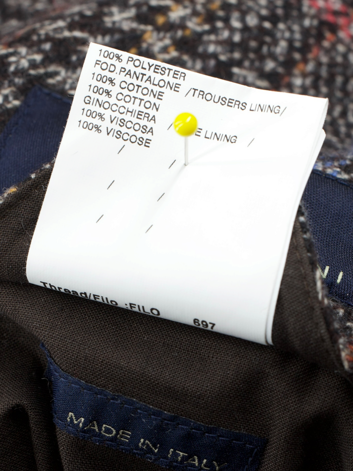 Lardini Brown & Multicolor Wool Tartan Jacket