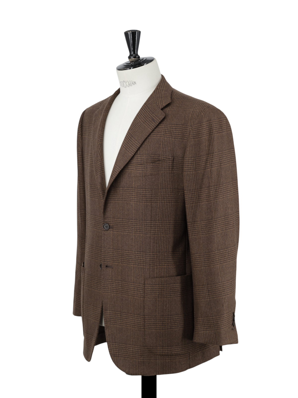 Kiton Brown Pure Plushy-Cashmere Prince of Wales Winter Suit