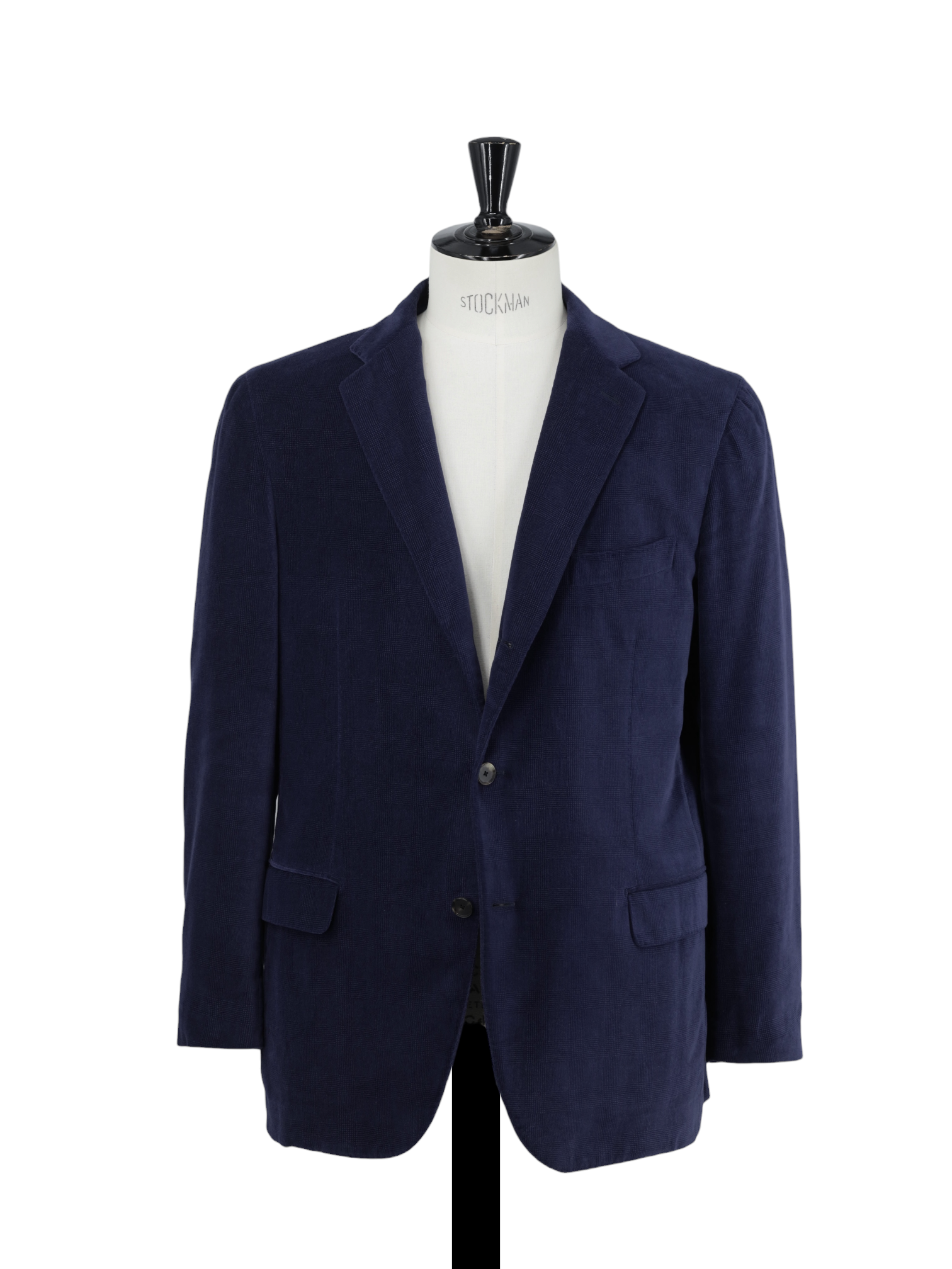 Caruso Dark Purple Pure Cotton-Velvet Shadow-Check Jacket