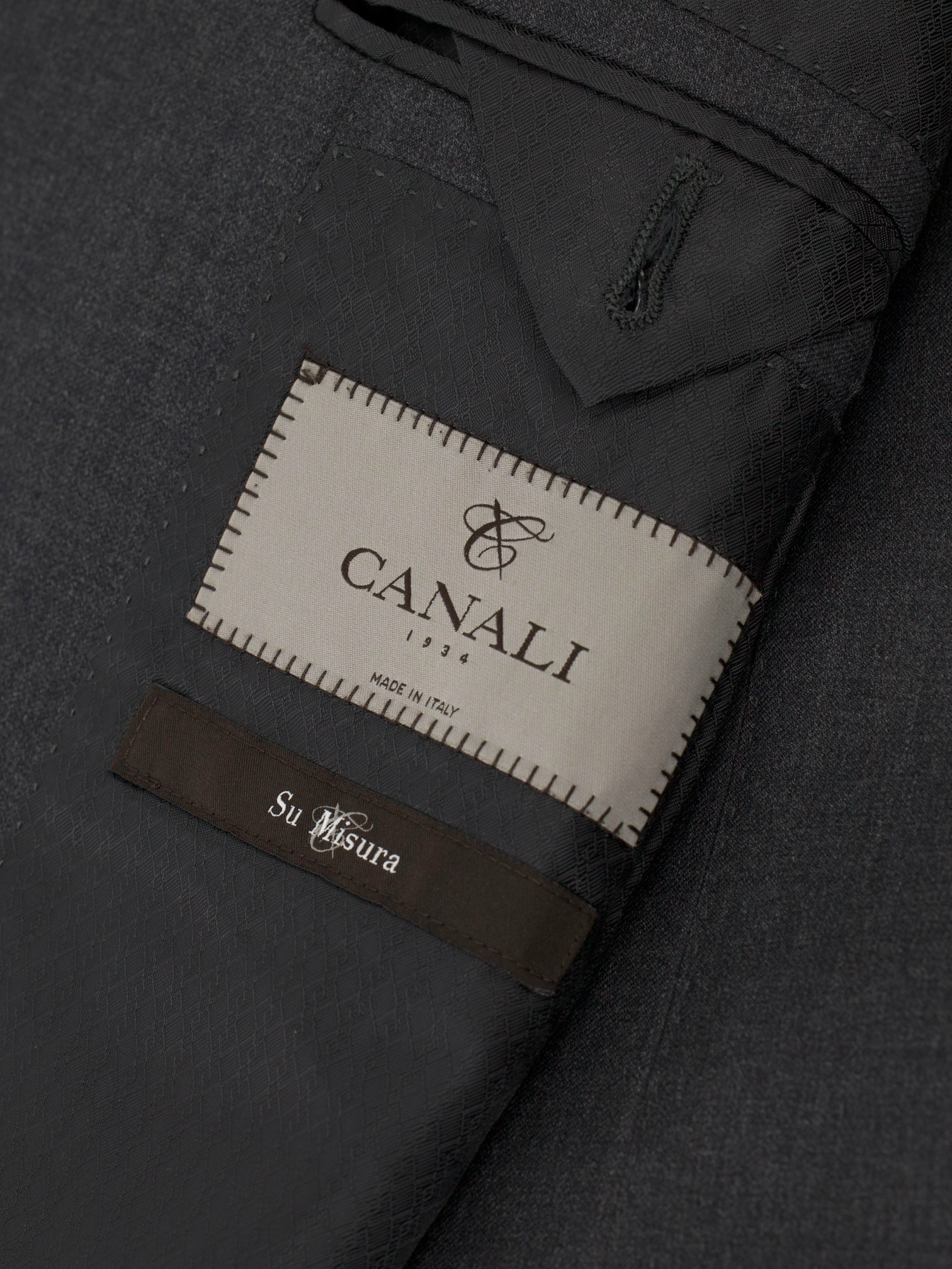 Canali Charcoal Fine-Wool Twill Business Suit