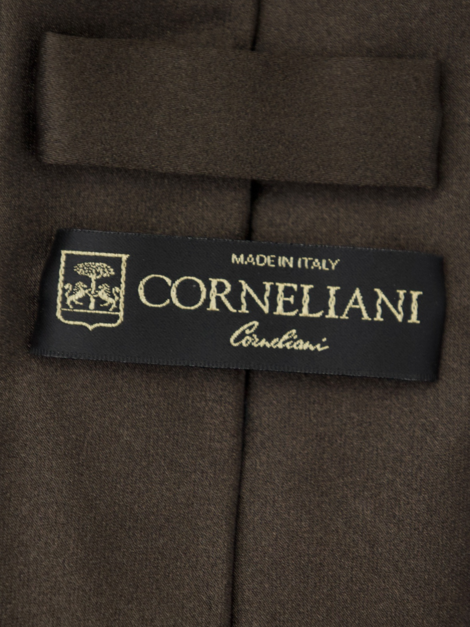 Corneliani Chocolate Brown 3-Fold Silk Tie