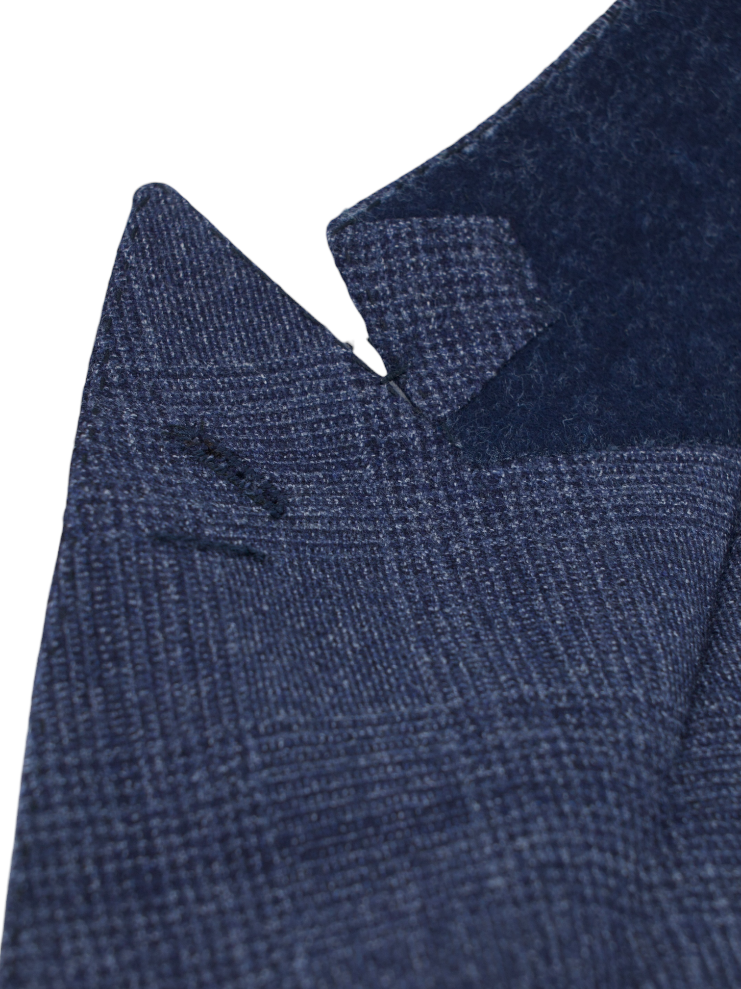 Cesare Attolini Blue Wool Double-Breasted Prince of Wales Suit