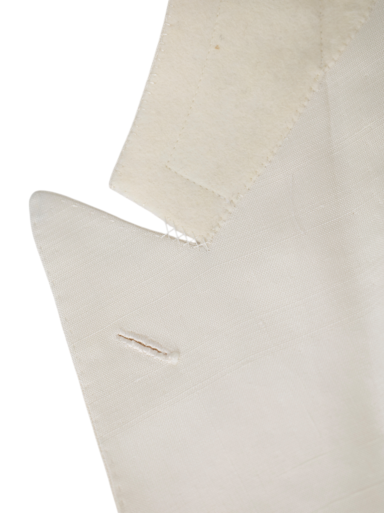 Brioni Offwhite Pure Shantung Silk "Tito" Jacket