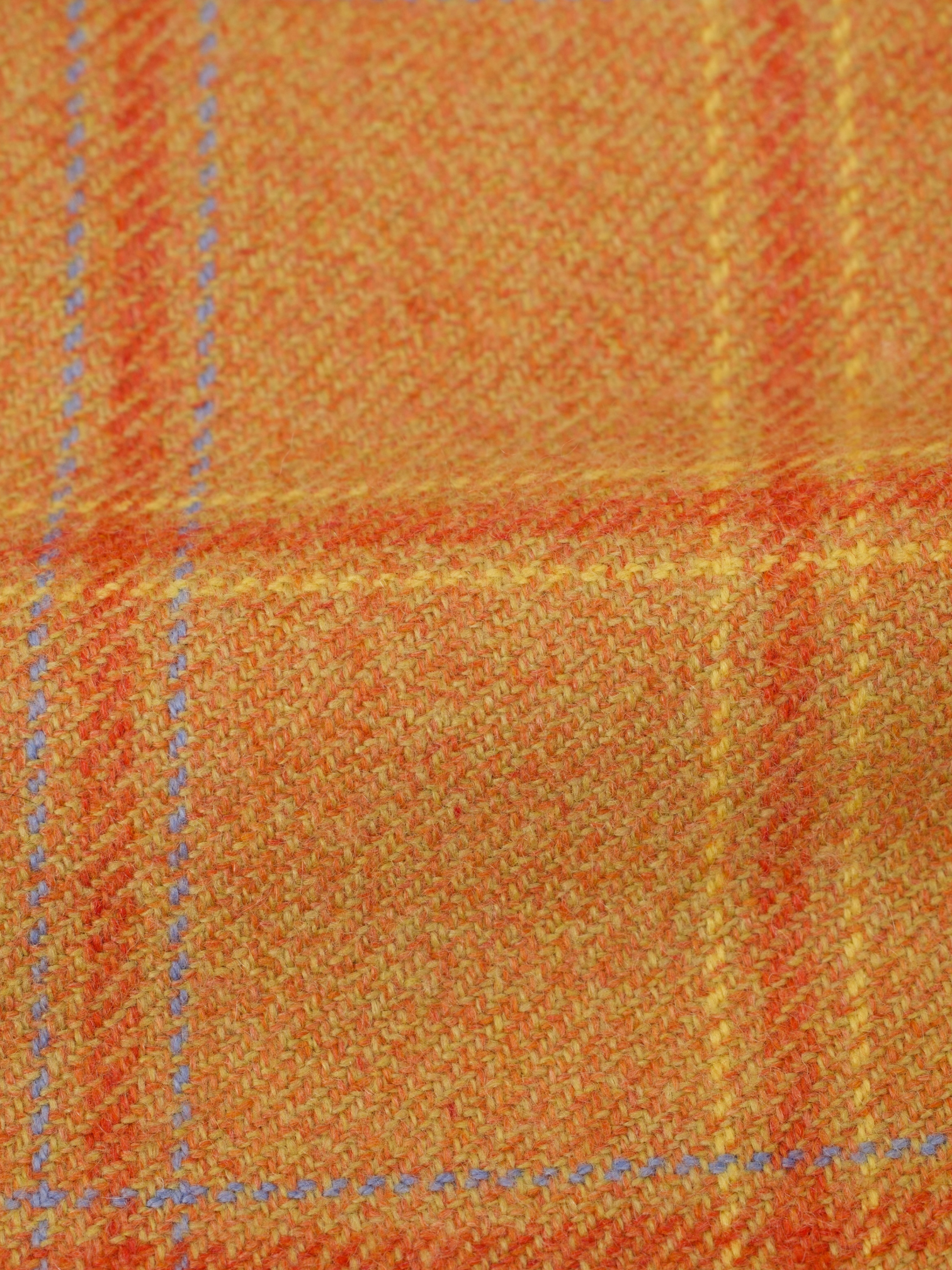 Kiton Sunset Orange & Coral Red Pure Cashmere Windowpane Jacket