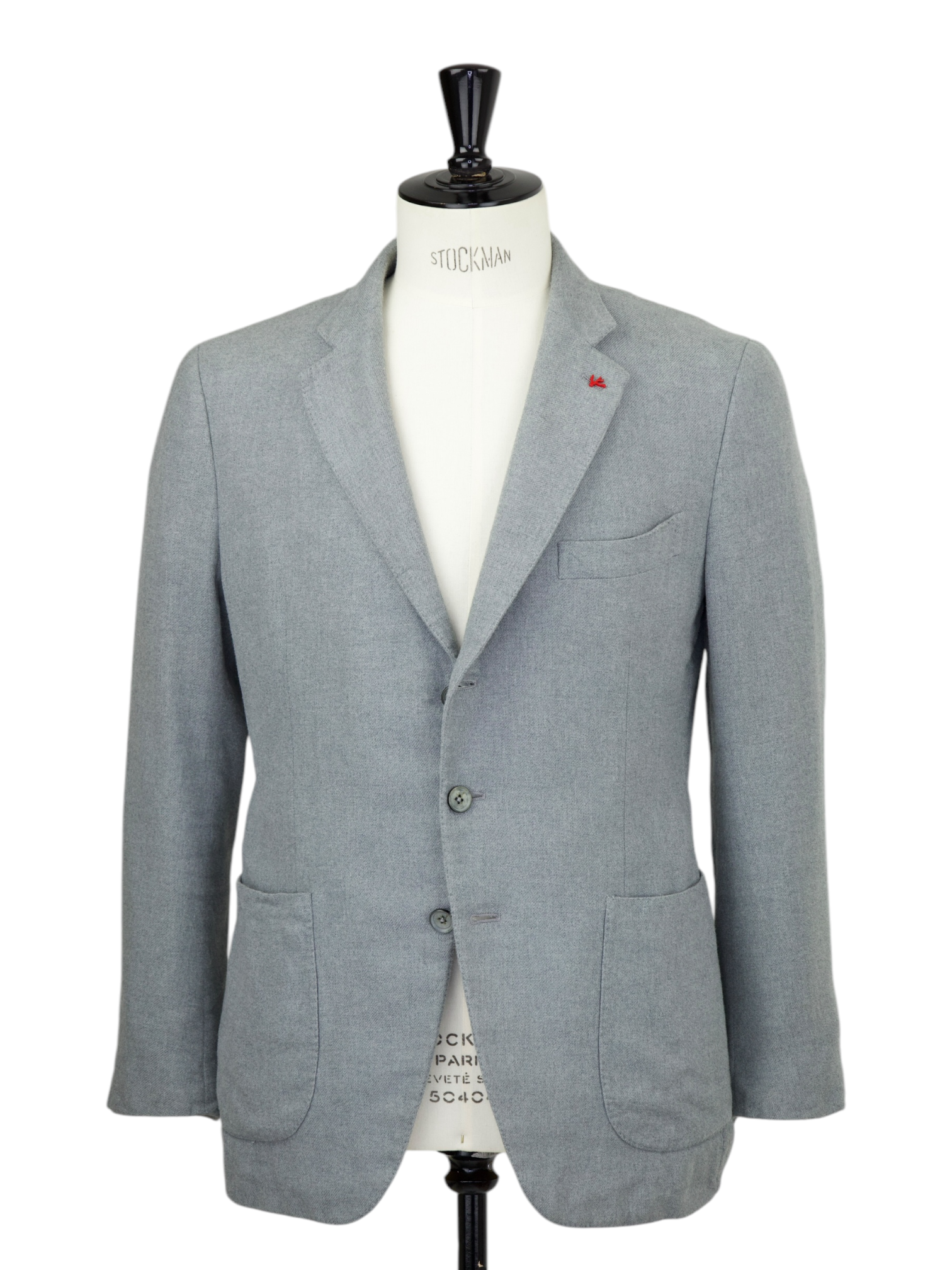 Isaia Grey Cotton & Cashmere Twill Jacket