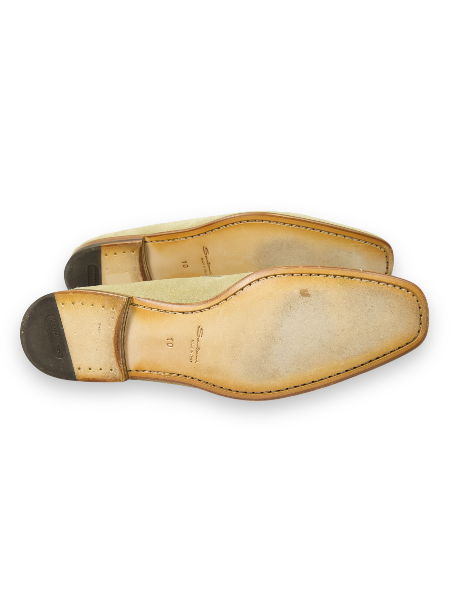 Santoni Sand Suede Penny Loafer