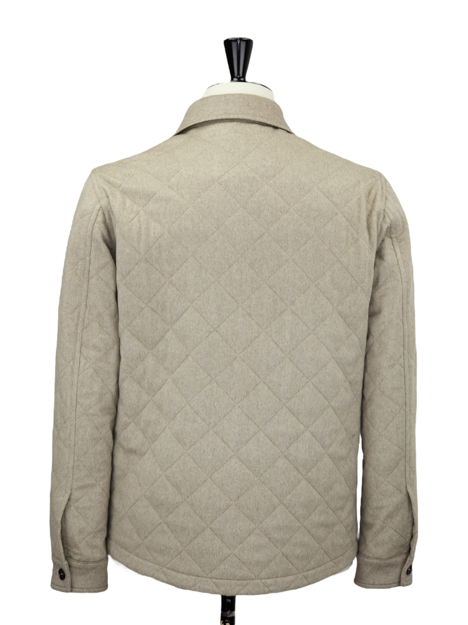 Maurizio Baldassari Light Brown Cashmere Quilted Field Jacket